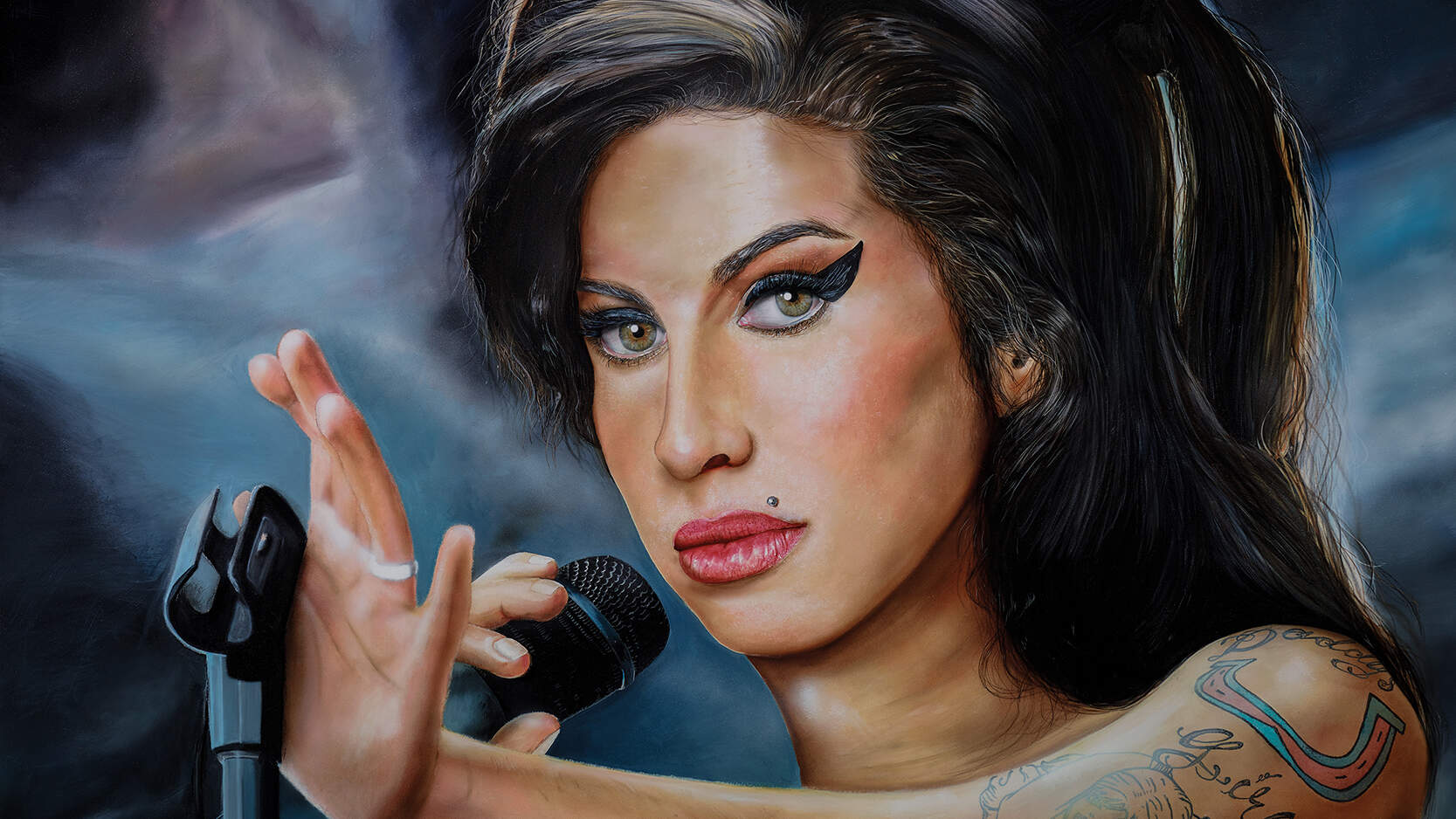 Amy Winehouse-Acryl auf Leinwand