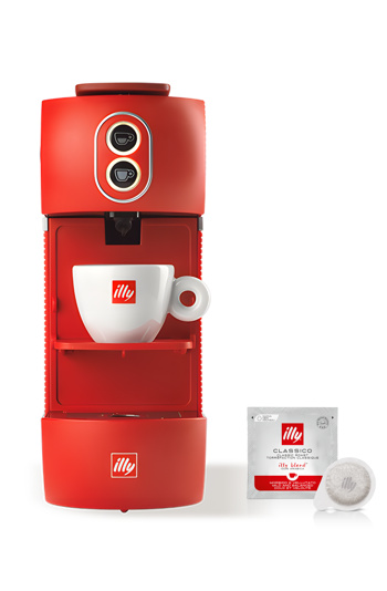 Illy Easy Espressomaschine für ESE Kaffee Pads, Rot