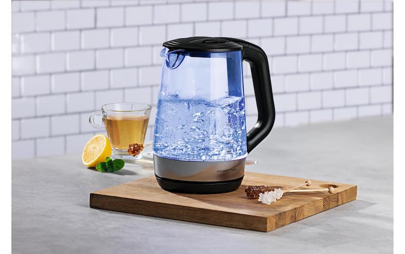 Wasserkocher Glas, 1,7 Liter, auch für kleine Wassermengen