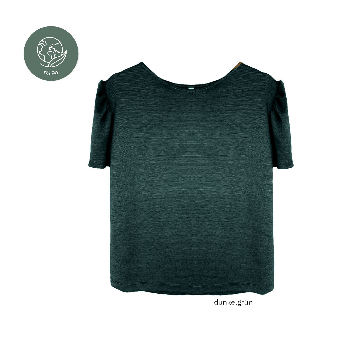 T-Shirt Puffärmel dunkelgrün