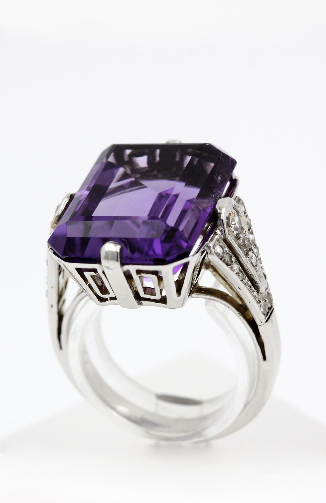 Art Deco Amethyst Diamant Ring