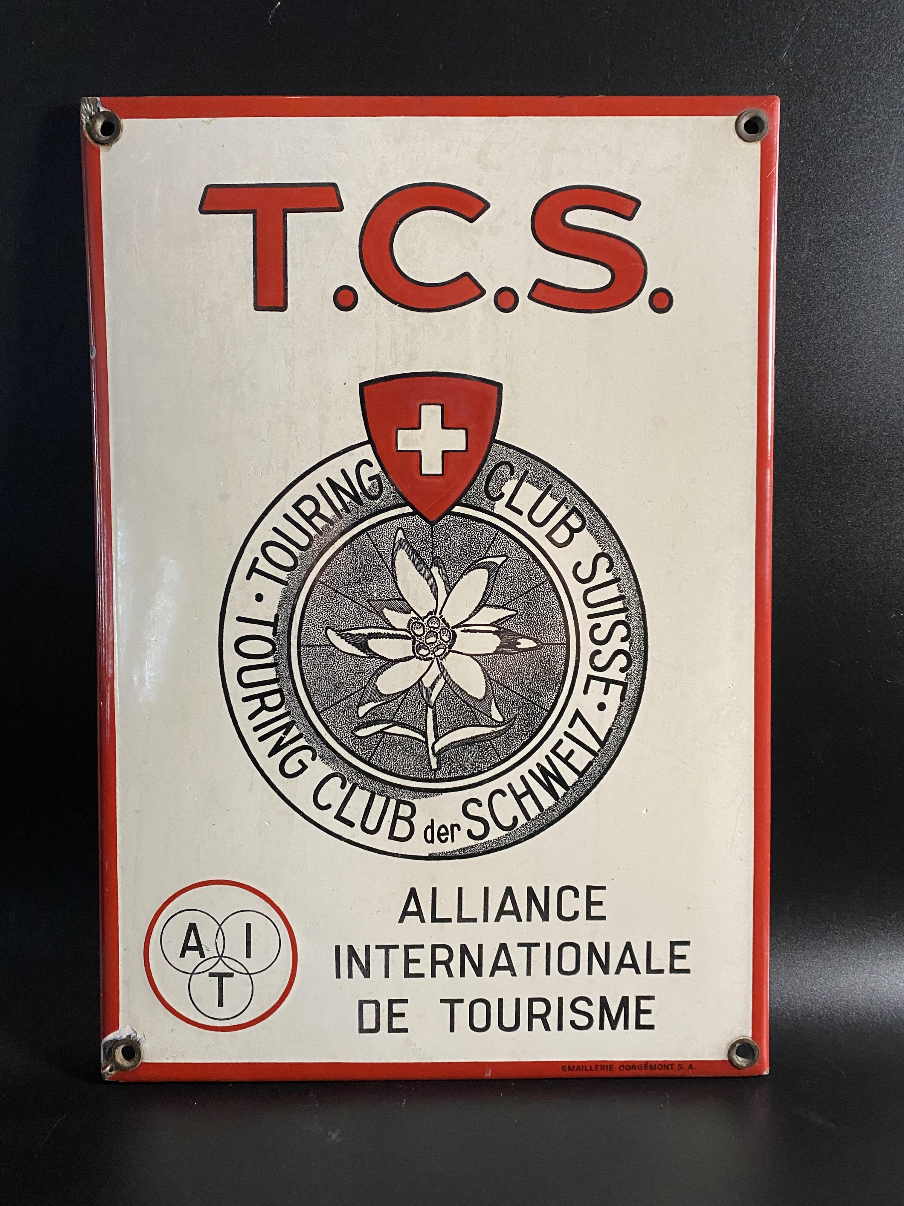 Altes Emailschild TCS Touring Club Suisse