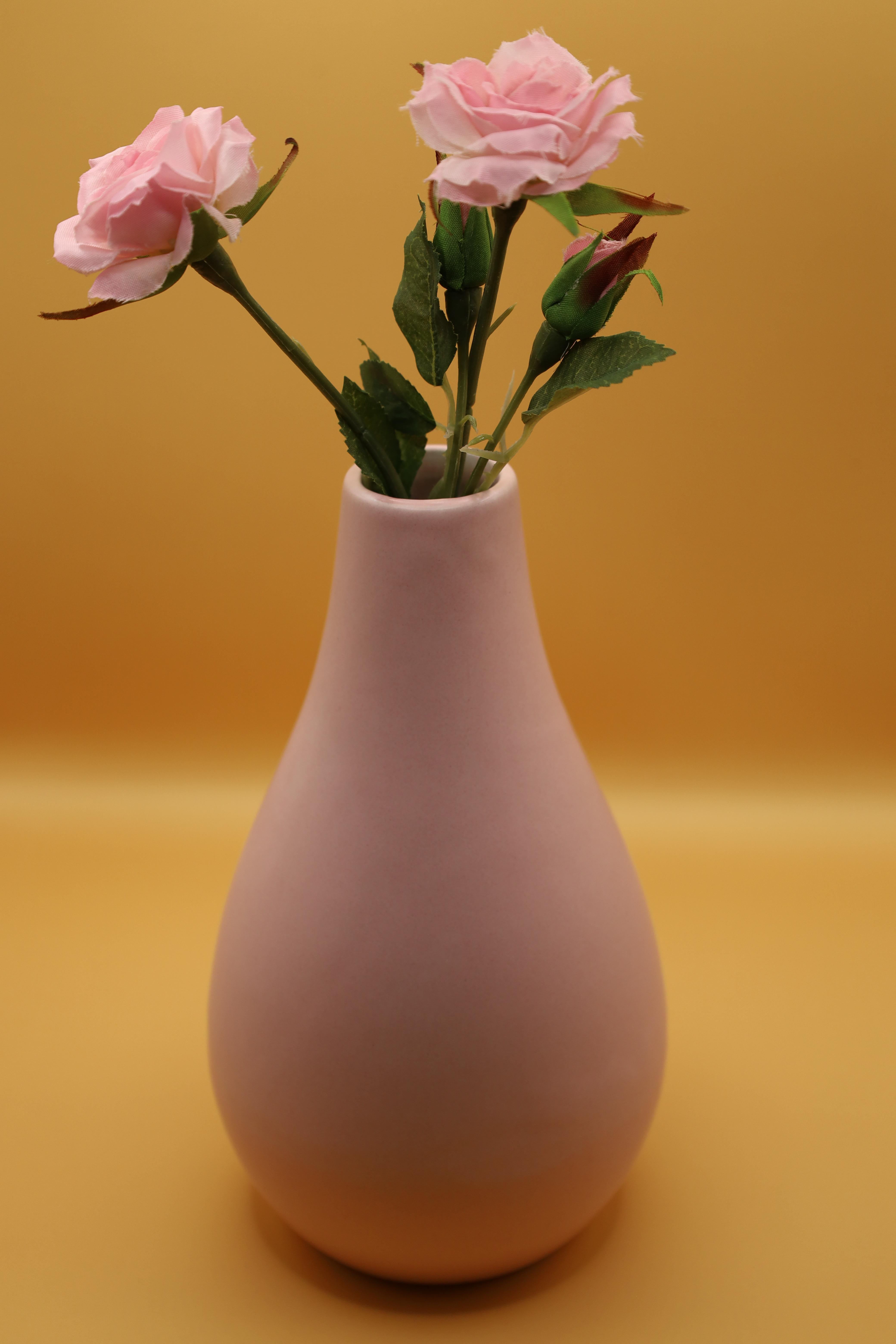 Vase matt rosa