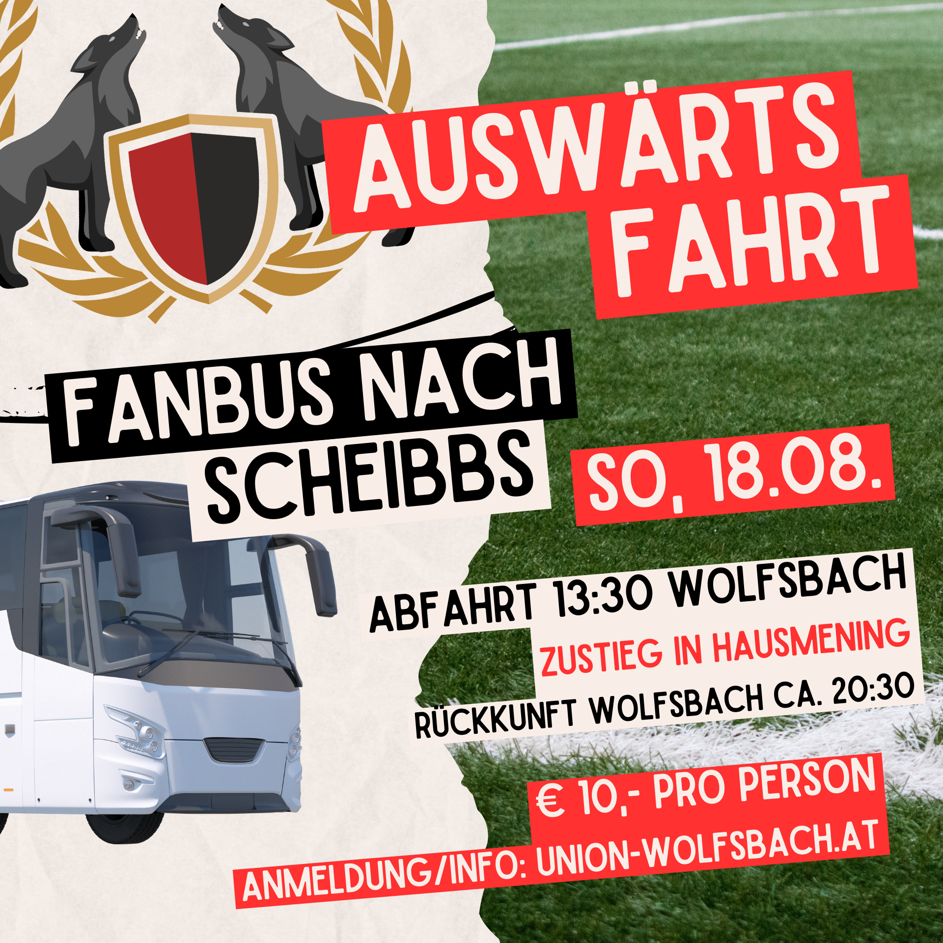 Fanbus nach Scheibbs