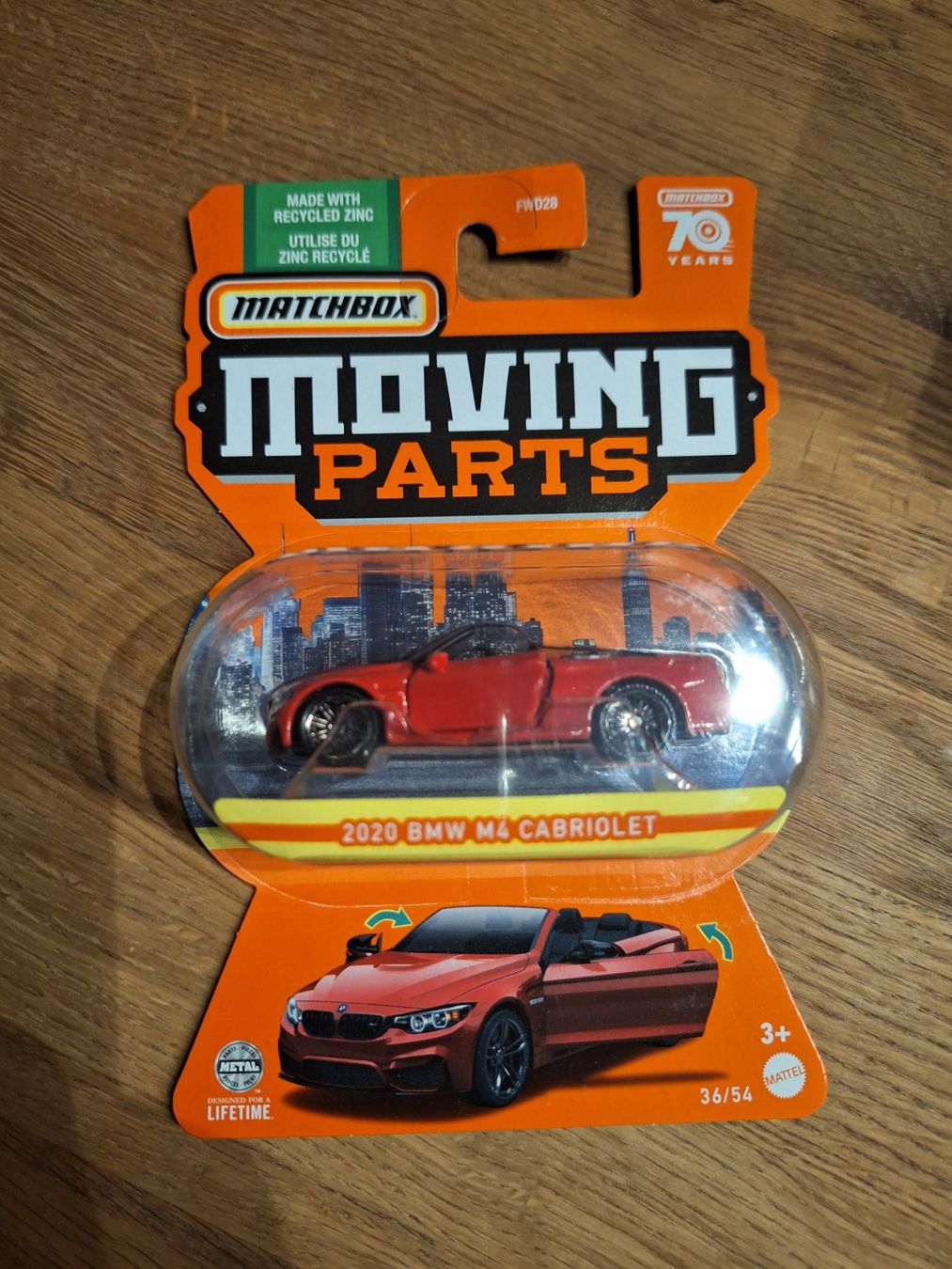 Matchbox Moving Parts 2023 2020 BMW M4 Cabriolet 36/54