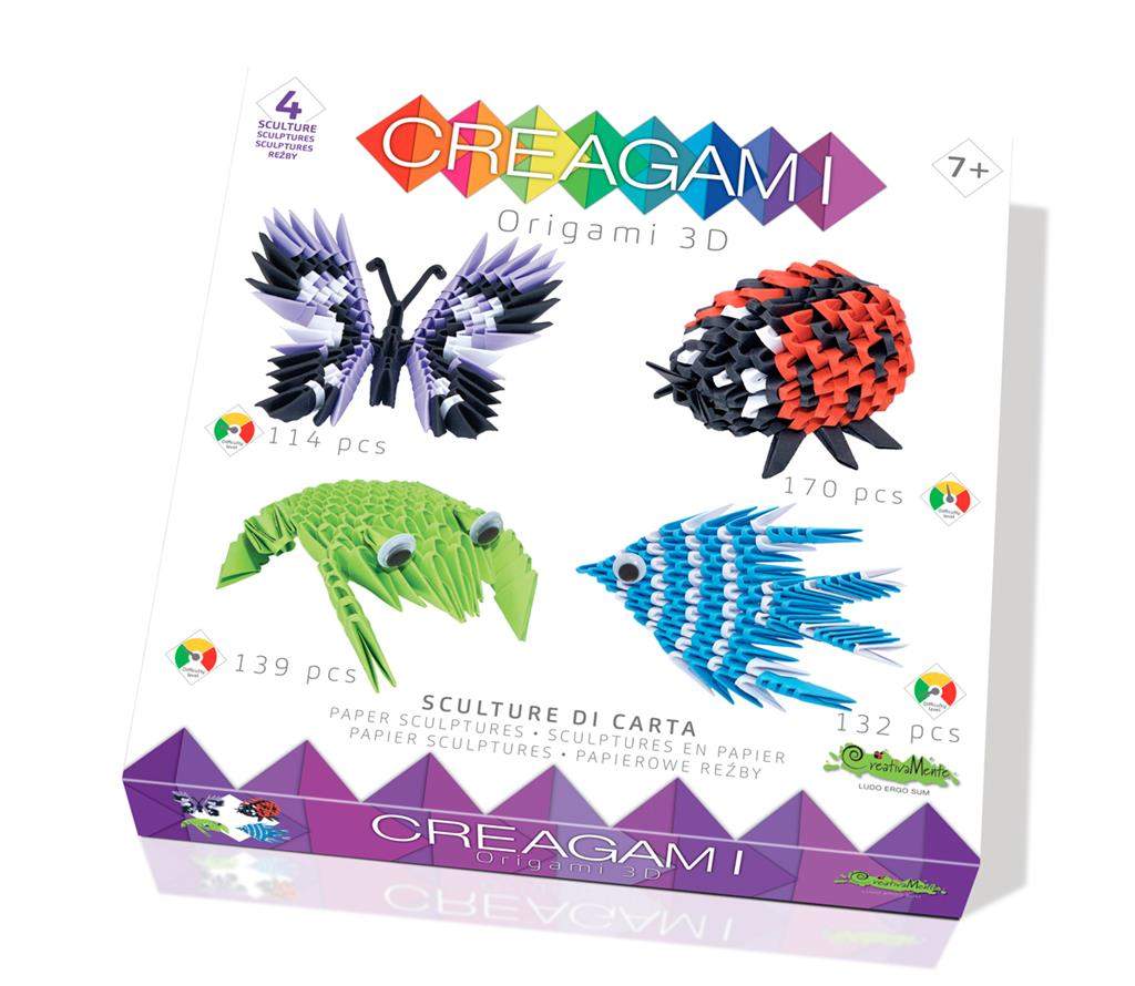 Origami 3D 4er Set Tiere 555 Teile