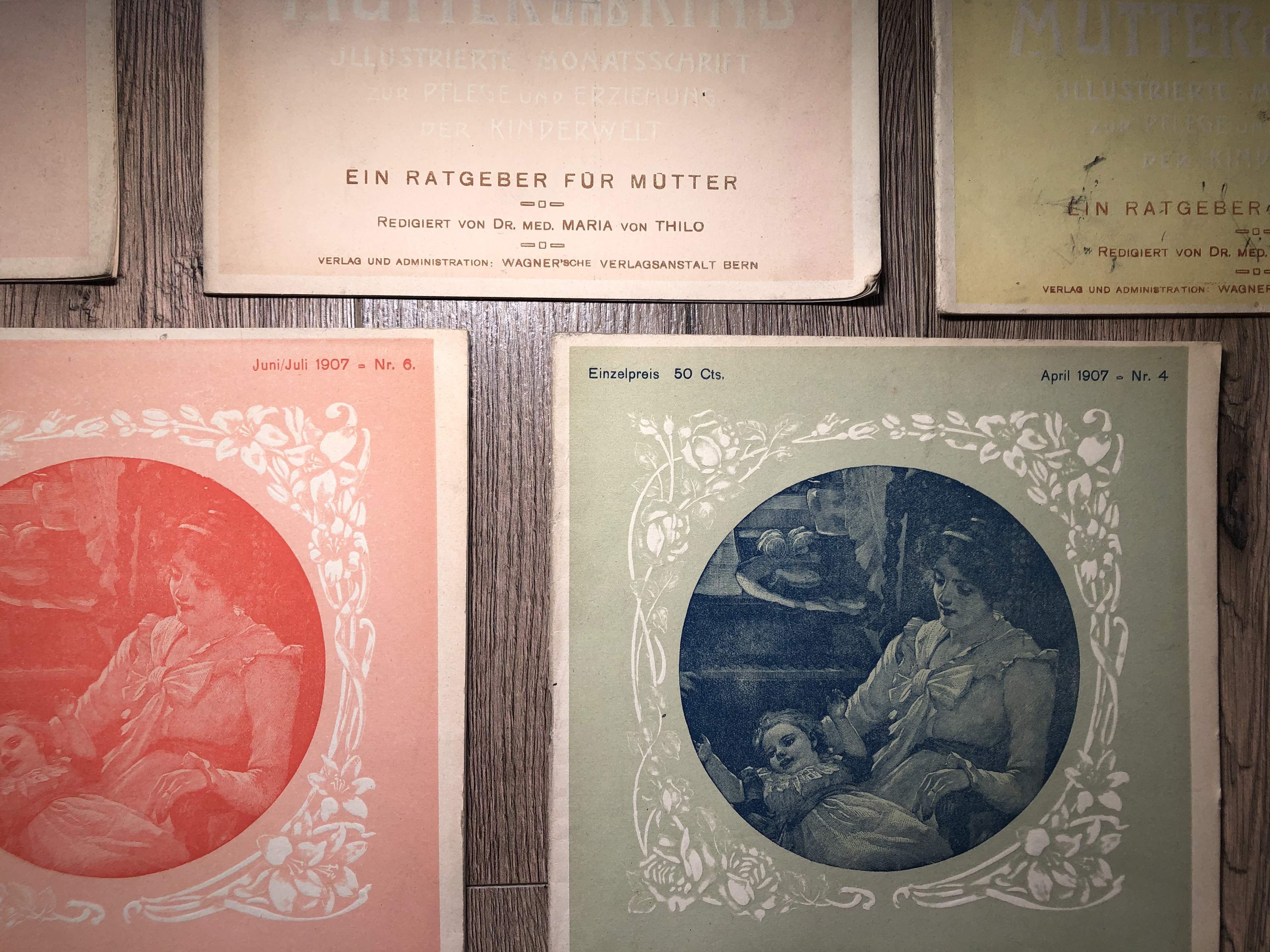 5 alte Hefte "Mutter und Kind" von 1905-07