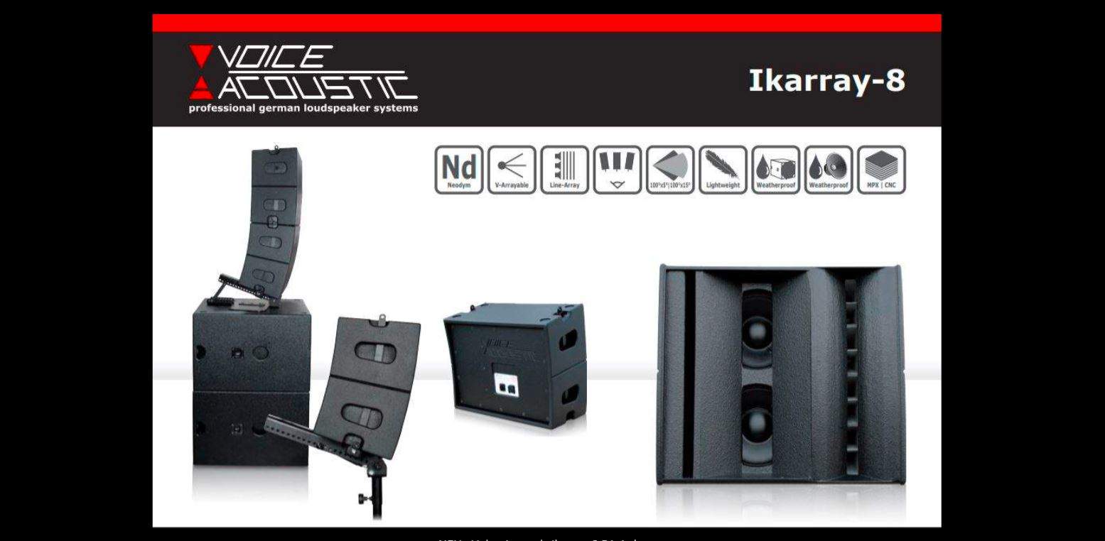 NEU - Voice Acoustic Ikarray 8 PA-Anlage