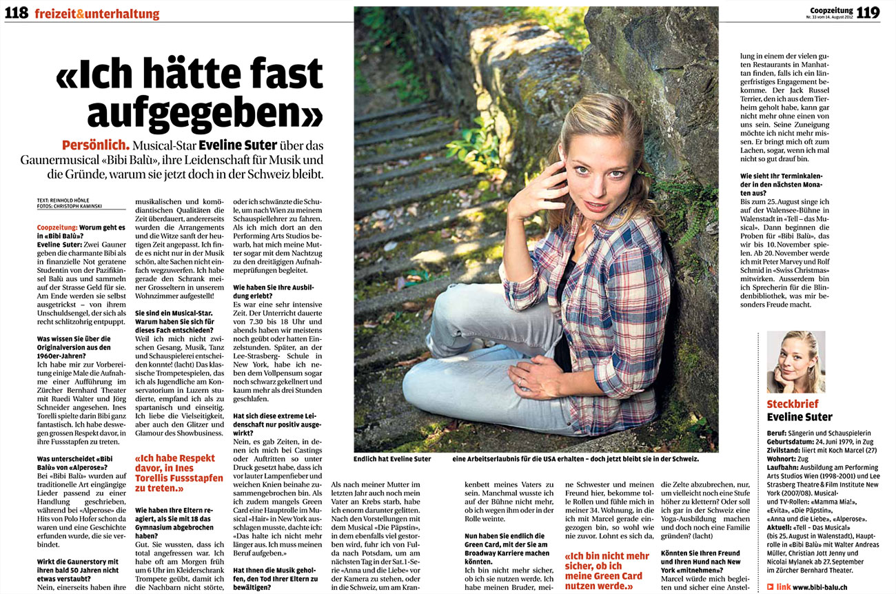 Coopzeitung, Nr. 33 / August 2012