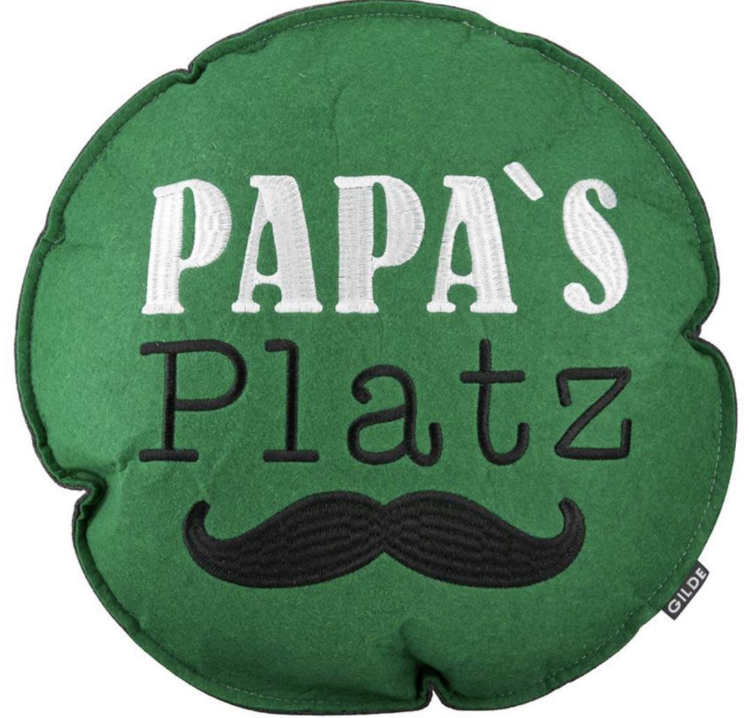 Filz Sitzkissen "Papa's Platz"