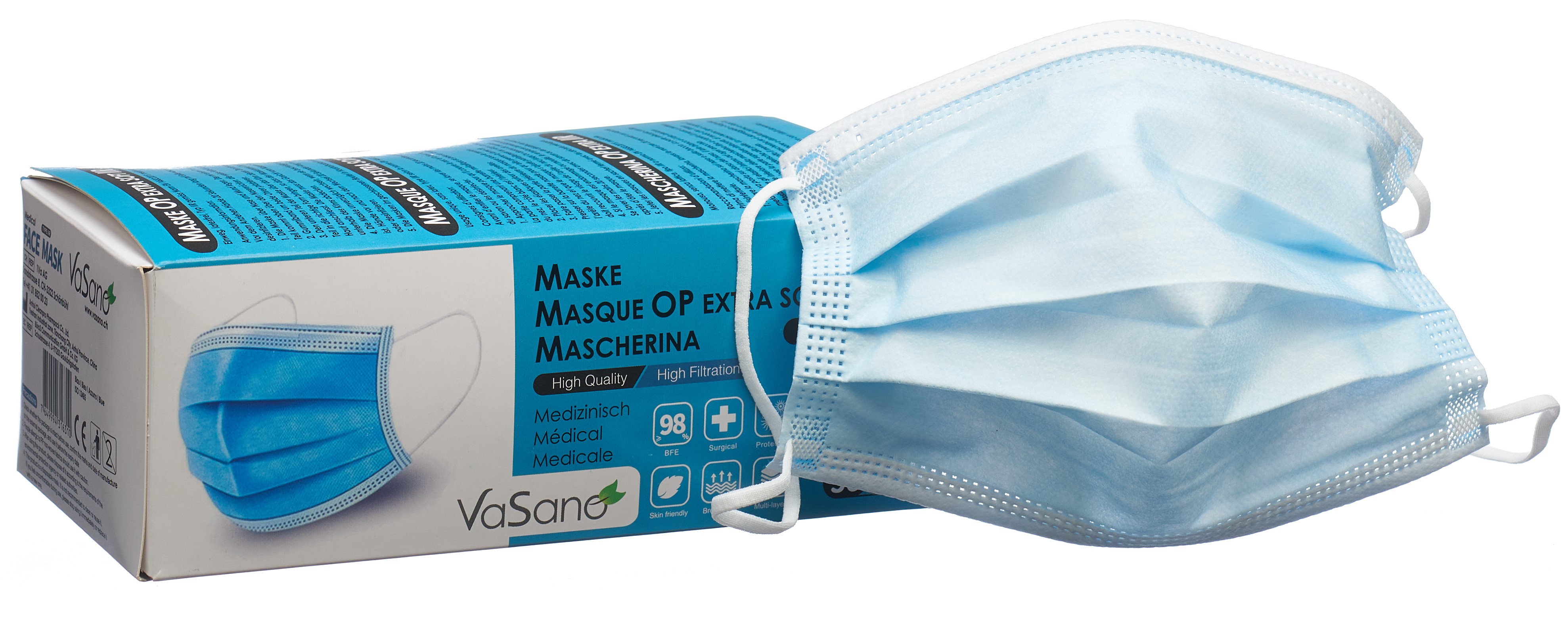 VaSano OP Maske extra soft Typ IIR blau