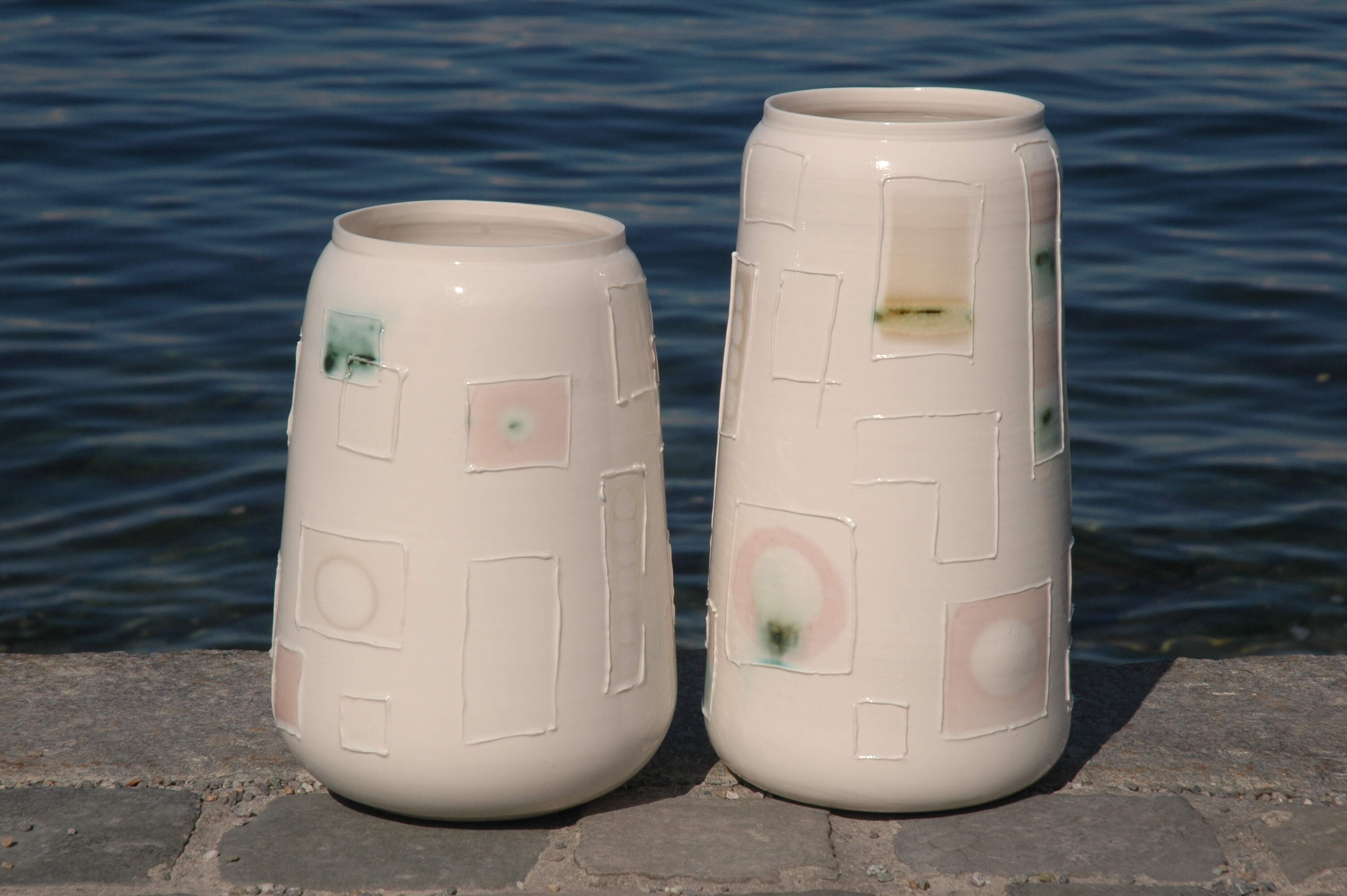 D: Serie Fineline Vase Porzellan