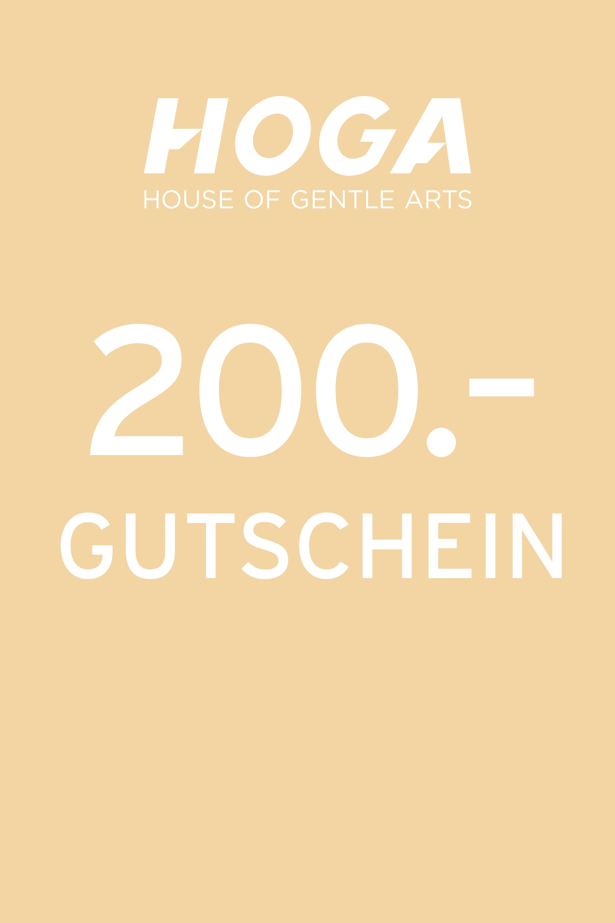HOGA GUTSCHEIN/VOUCHER 200 CHF