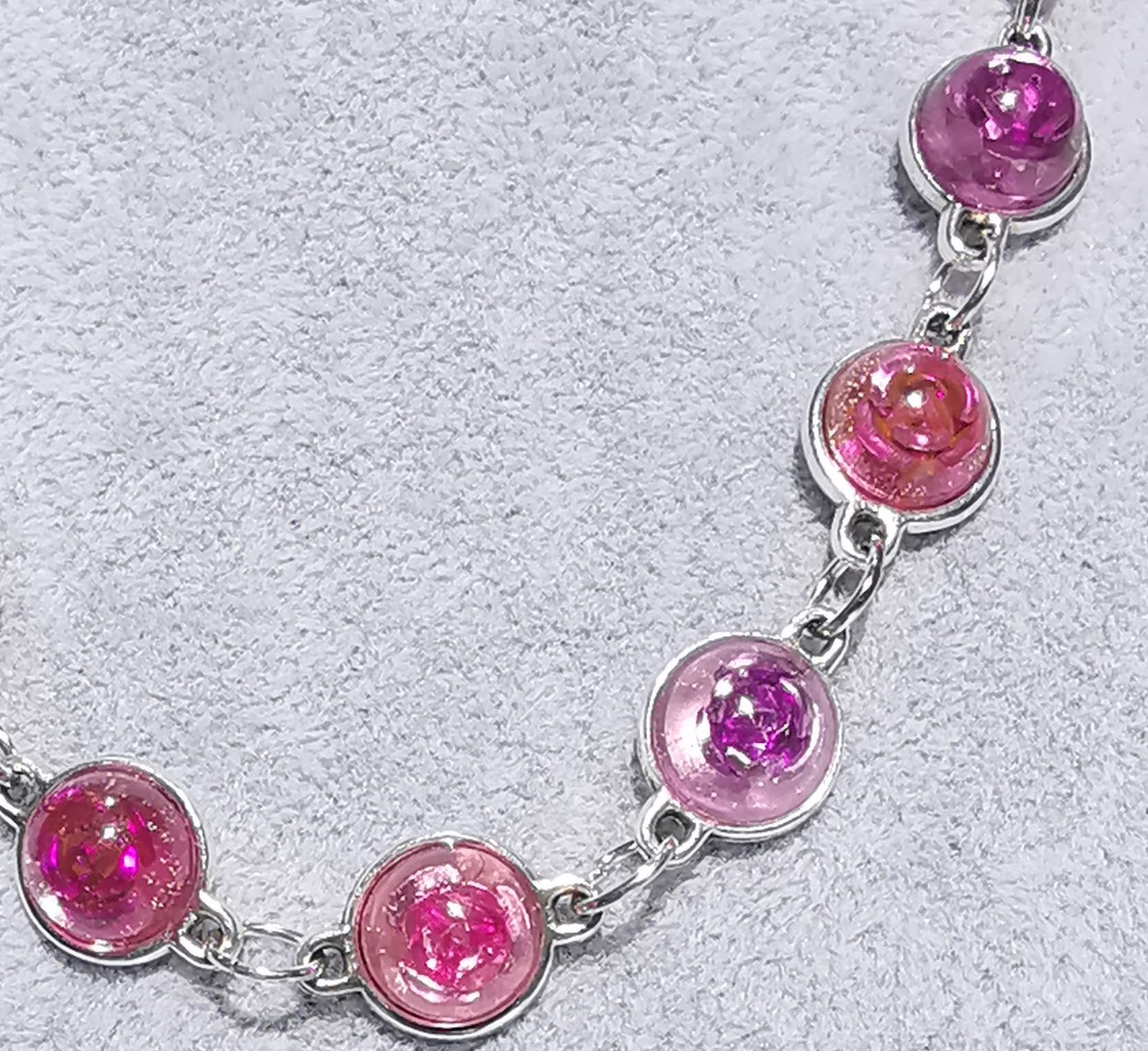 3390 - Pink Flower Necklace