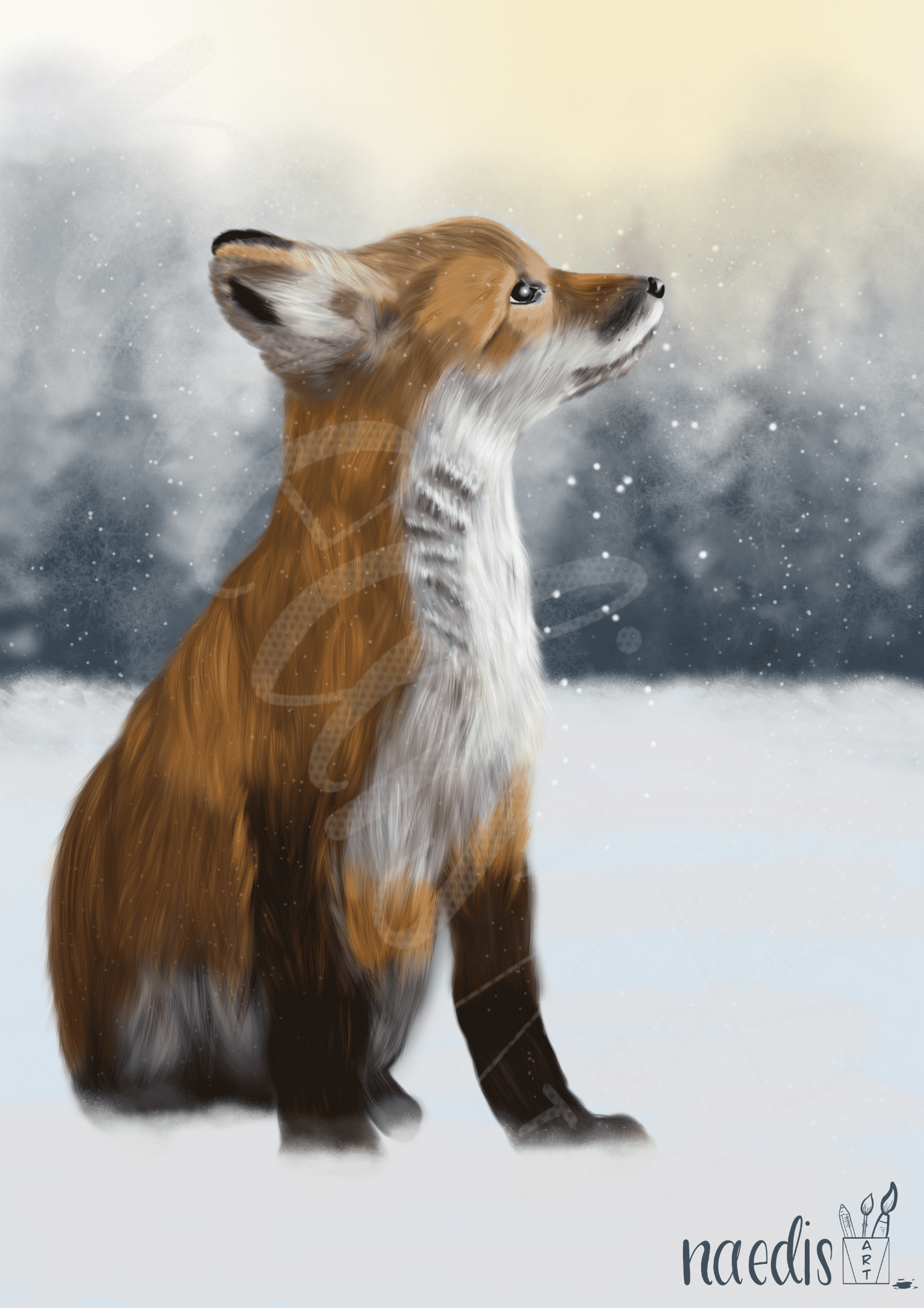 Fuchs in Winterlandschaft