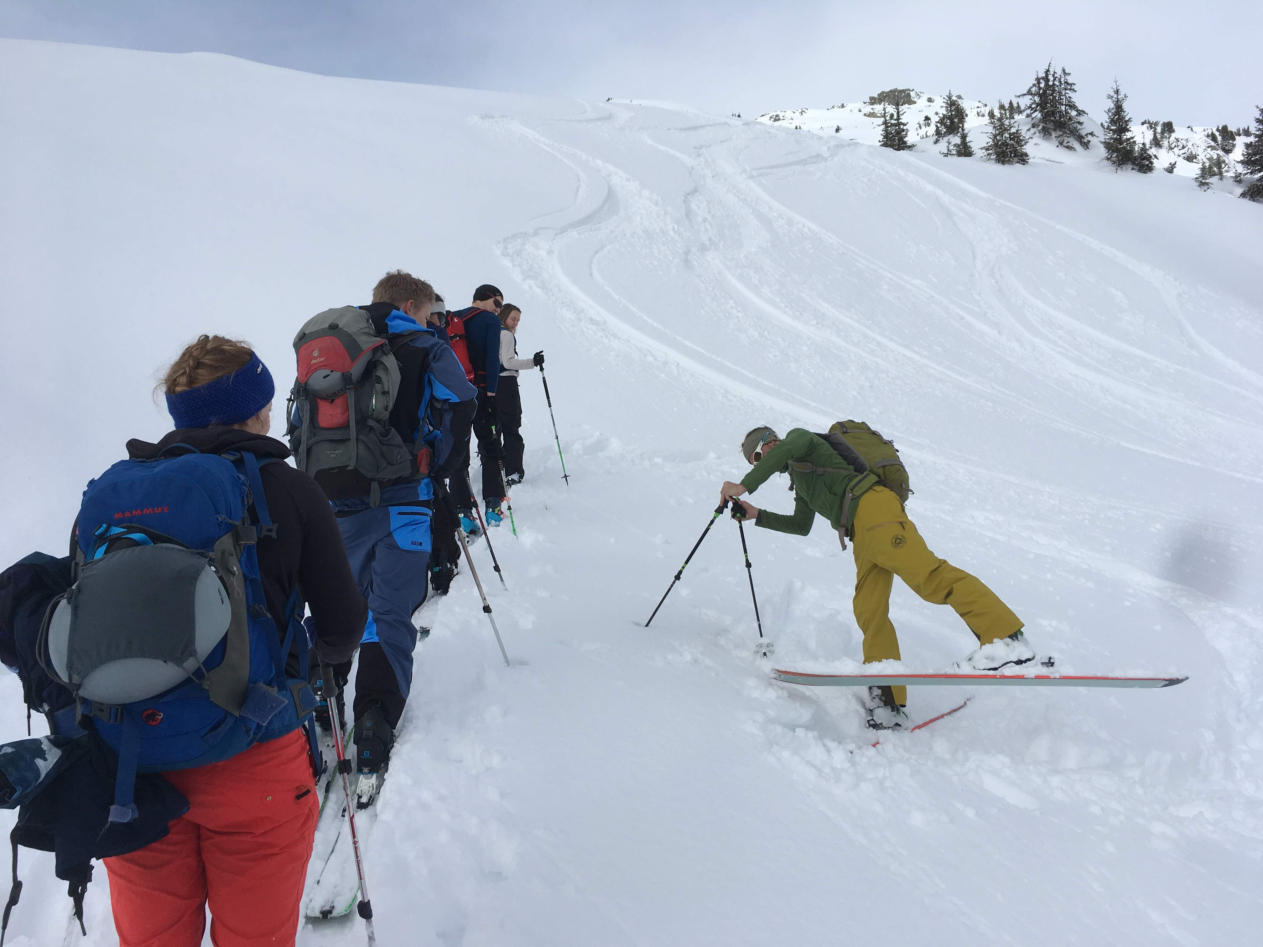 Skitechnik Spitzkehre Skitour