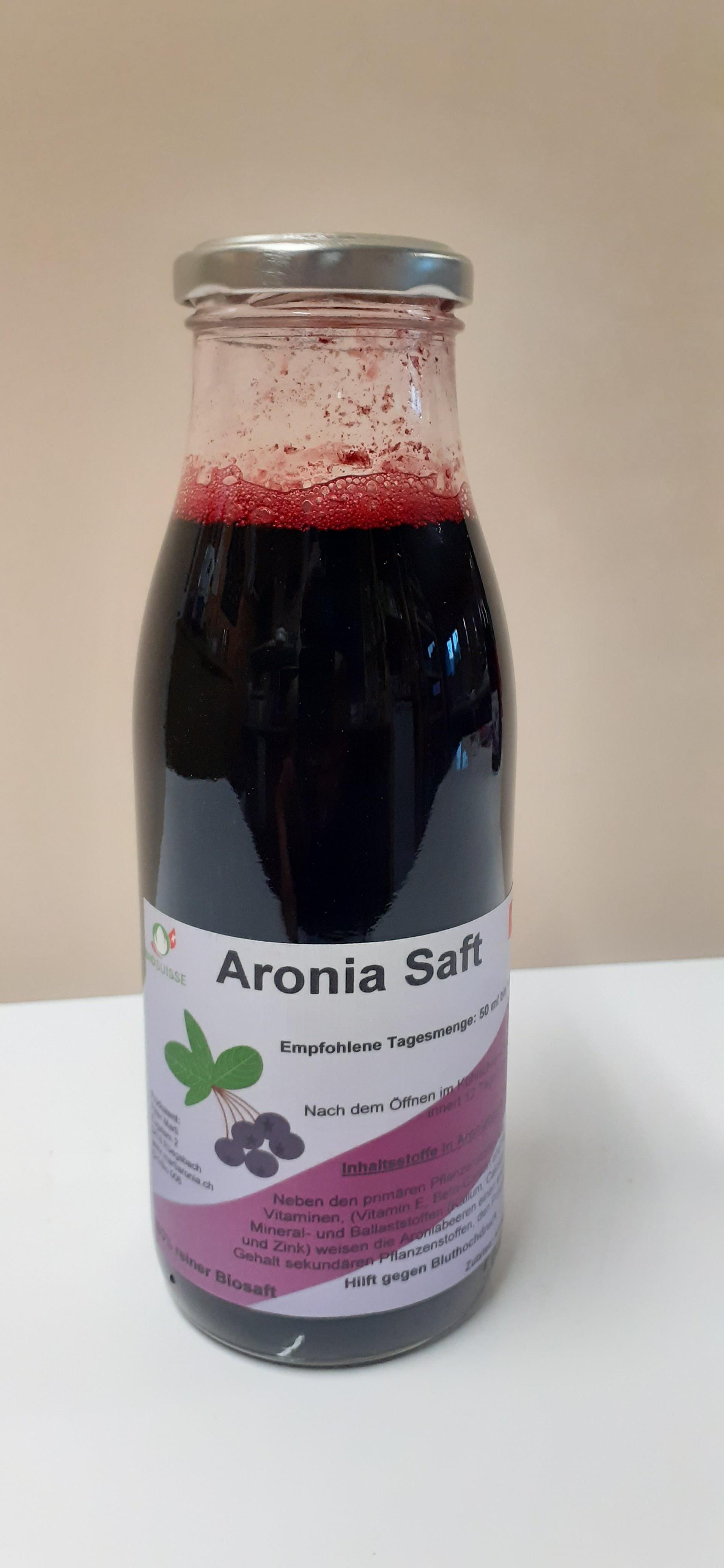 Aronia Saft 0.5 Liter Glasflasche