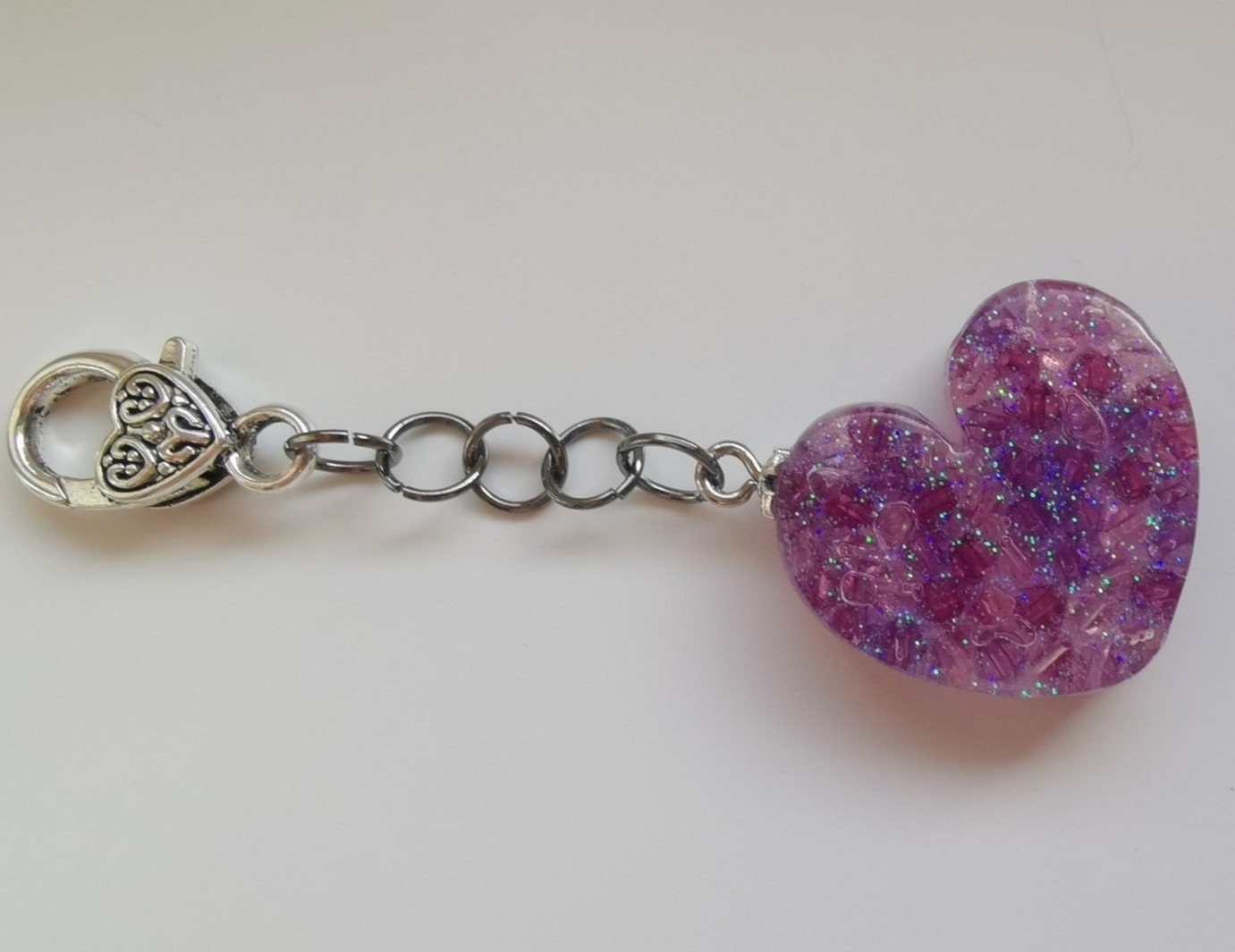 4010 - Purple Glitter Heart