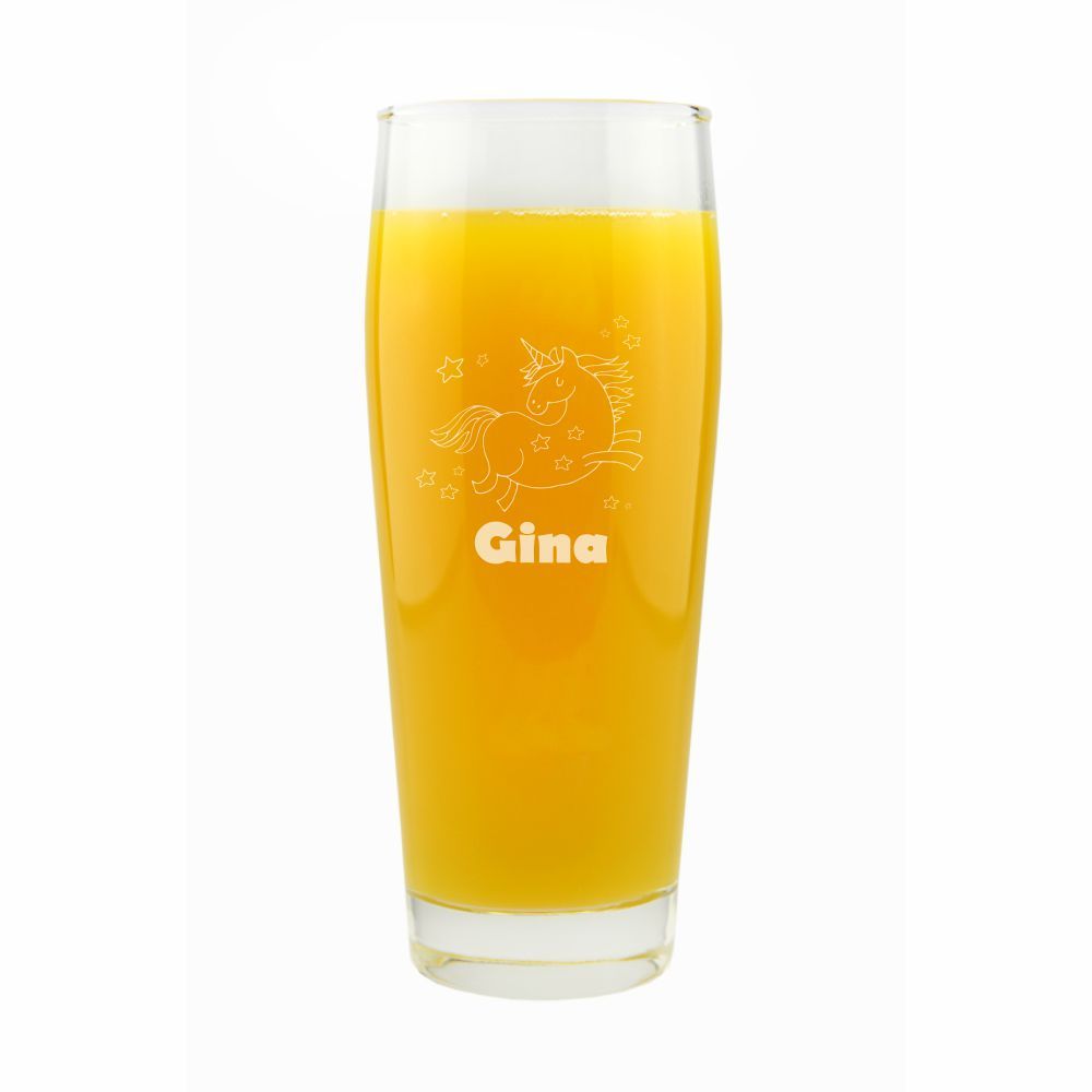 Trinkglas "Einhorn" mit Wunschnamen personalisiert 0.5l