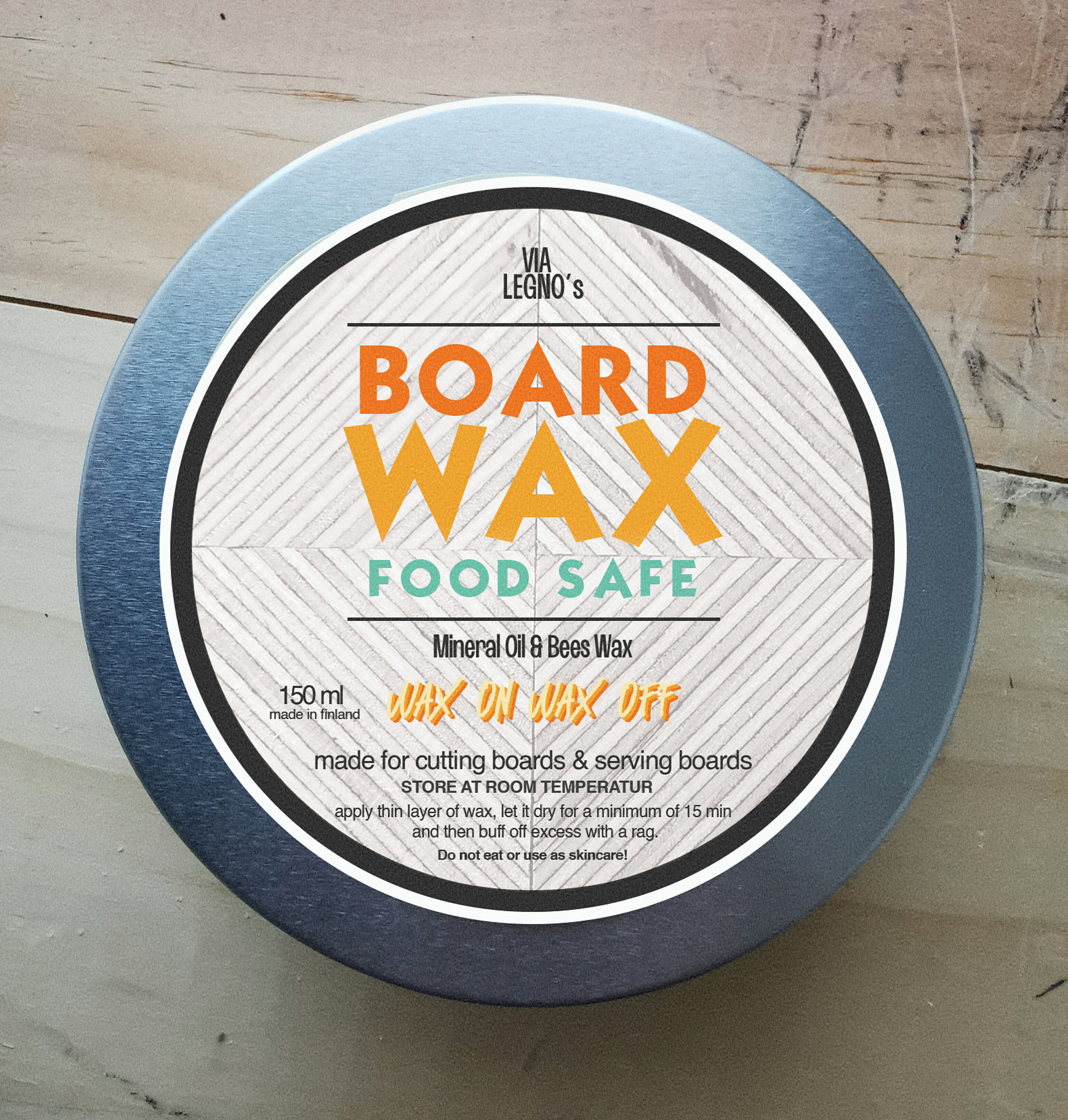 Via Legno´s  Suojavaha-  Cutting Board Wax - Leikkuulauta Vaha - Wood Butter - 150/60/30