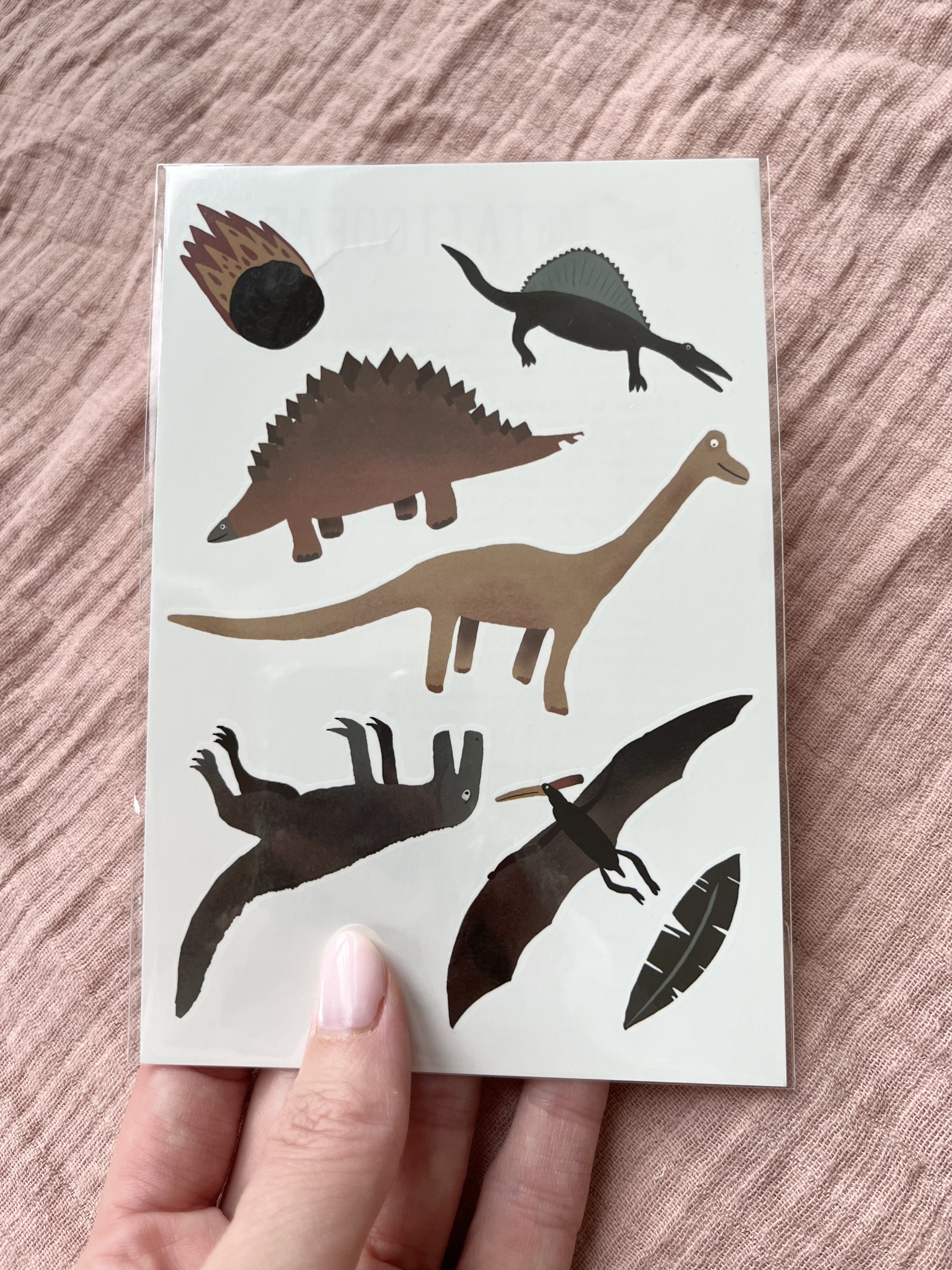 Temporäre Tattoos Set für Kinder, 7 Dinosaurier