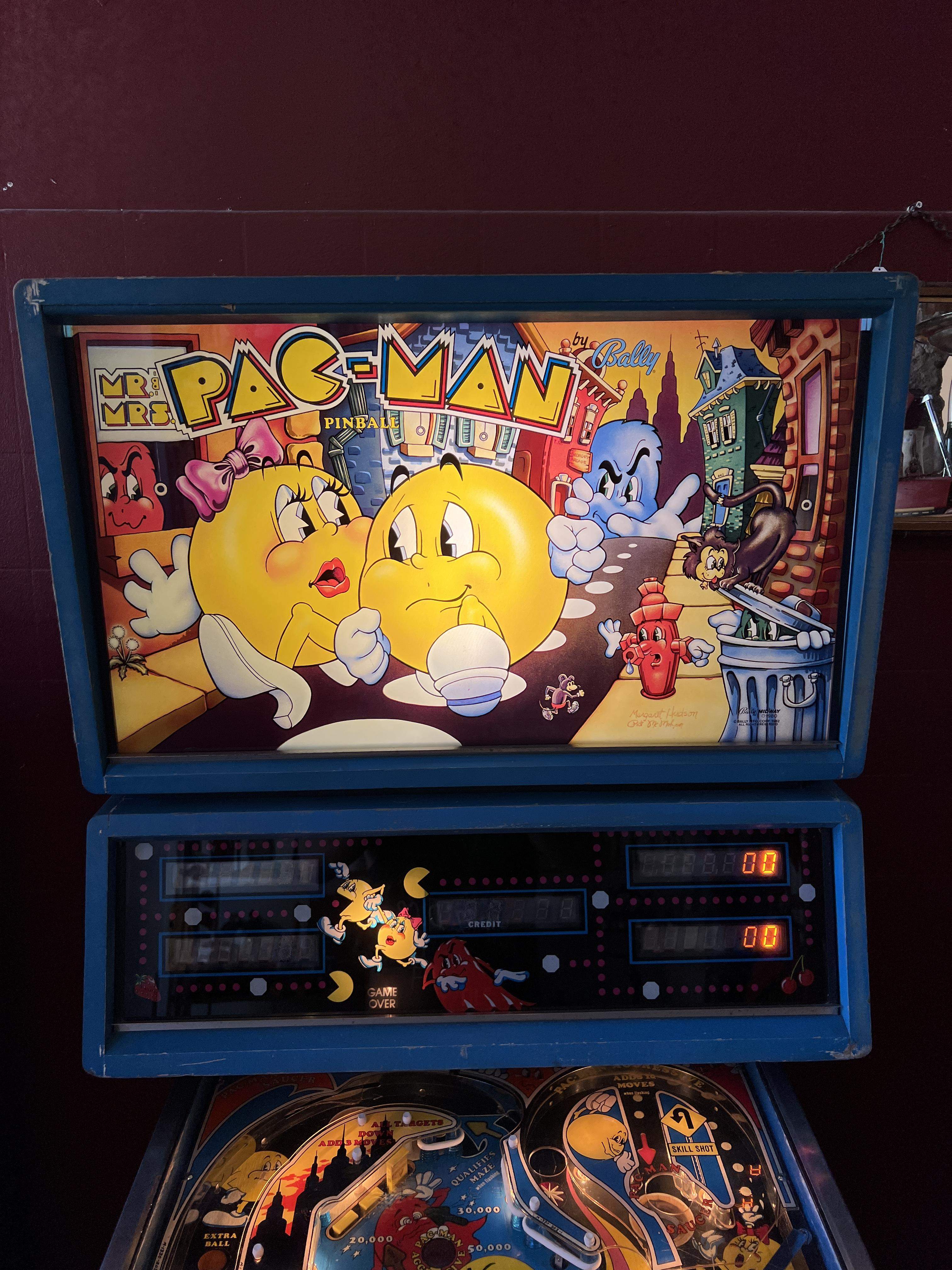 Flipperkasten Pac Man 1982 restauriert