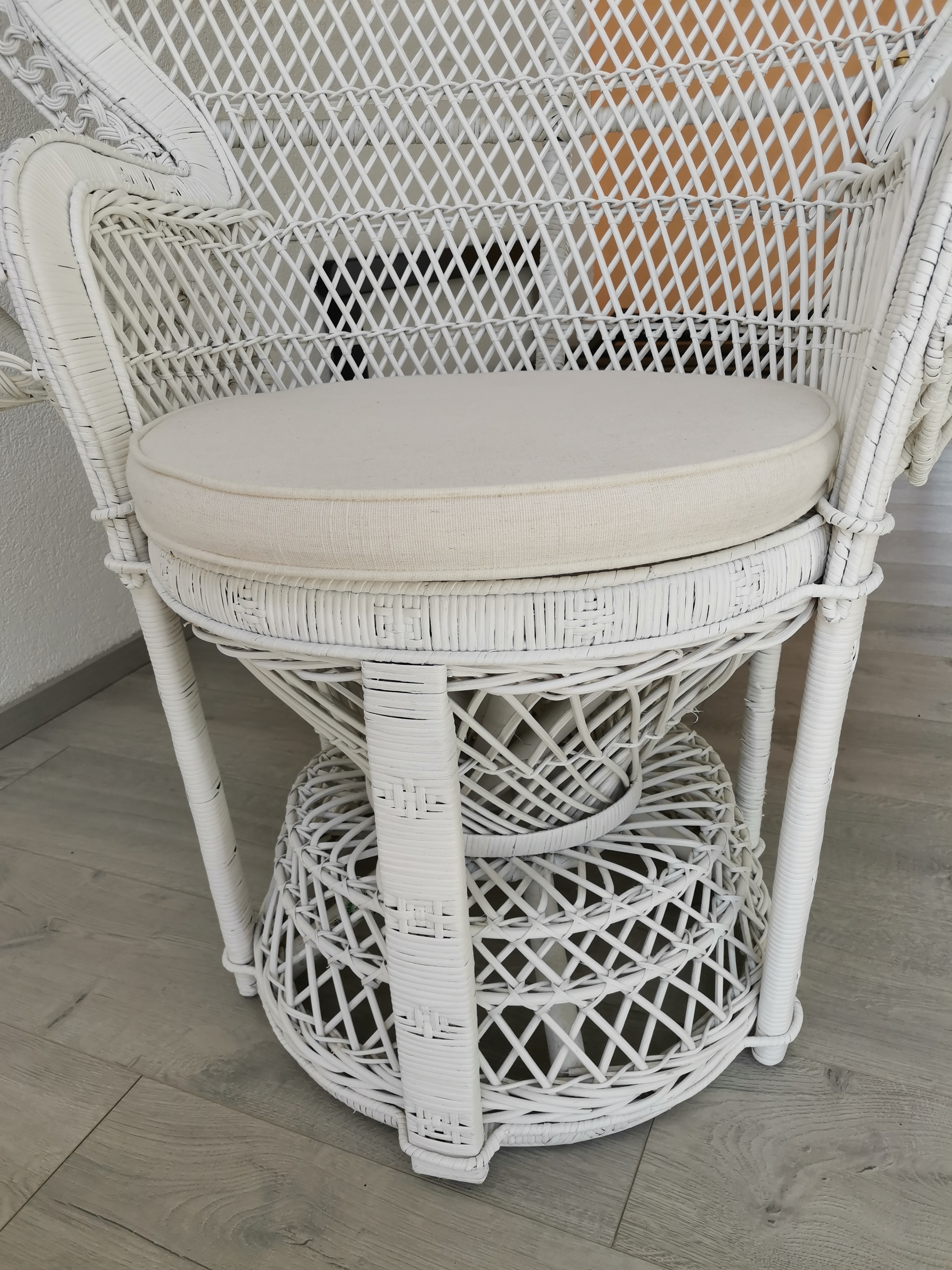 Rattan Pfauenthron Sessel