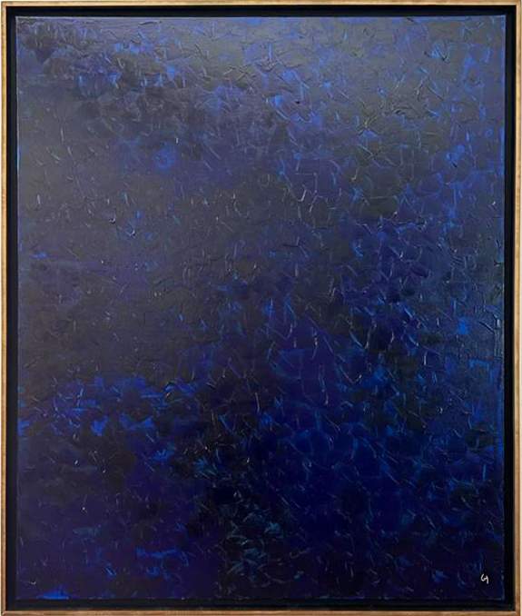 Abstract painting blue klein - Peinture abstraite bleu klein