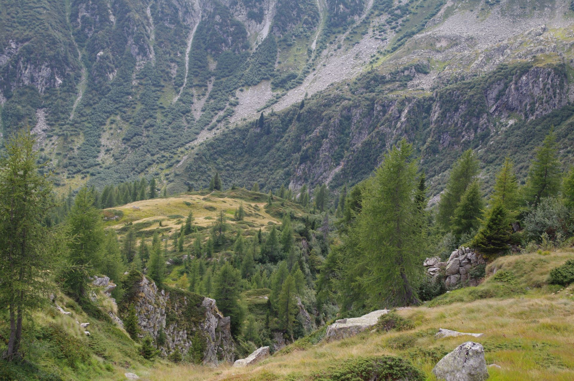 Vorsichtig nehmen wir den steilen Abstieg unter die Wanderschuhe