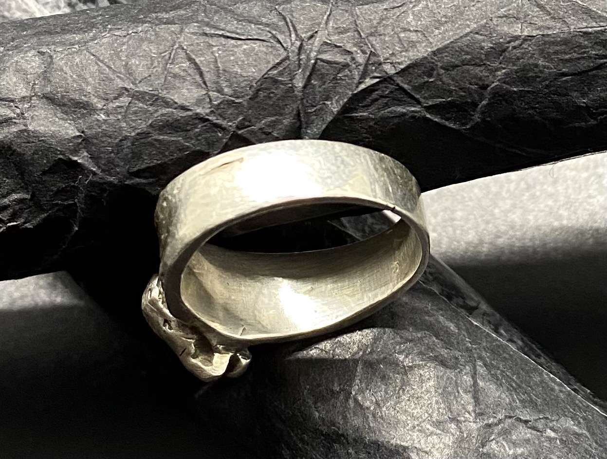 Silber (800er) Ring mit Perle