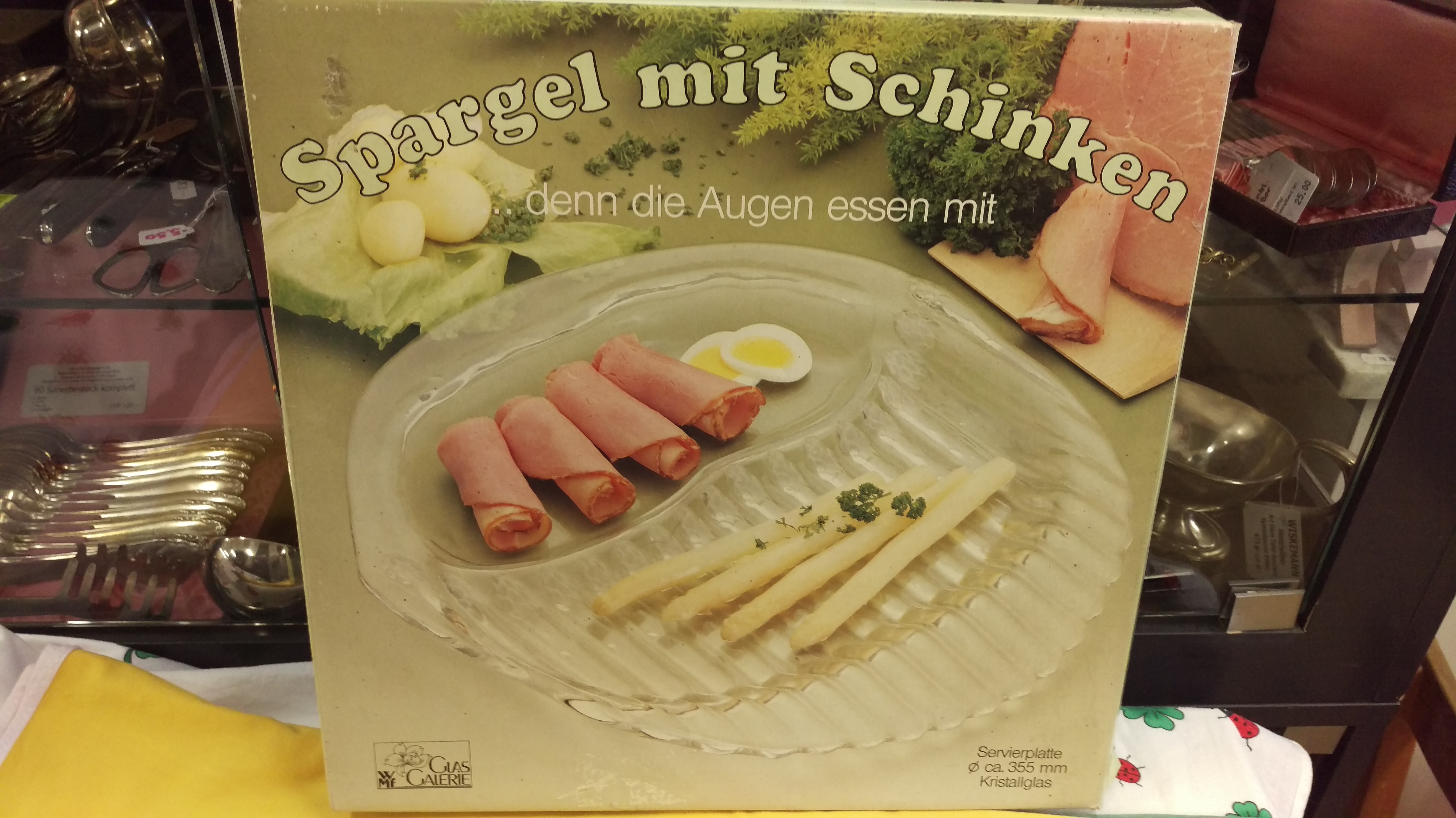 Spargelplatte aus Kristallglas von WMF