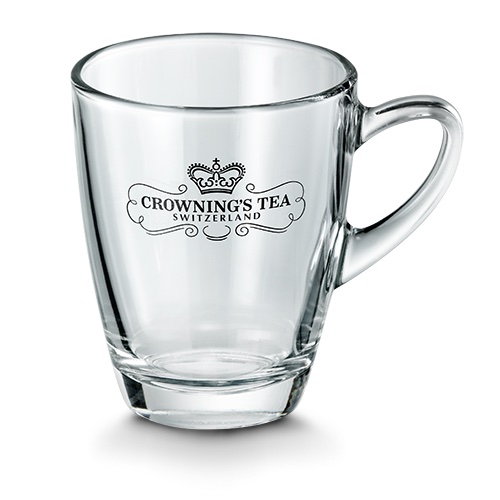 Teeglas mit Unterteller von Crownings Original, 6 Gläser und 6 Tassen