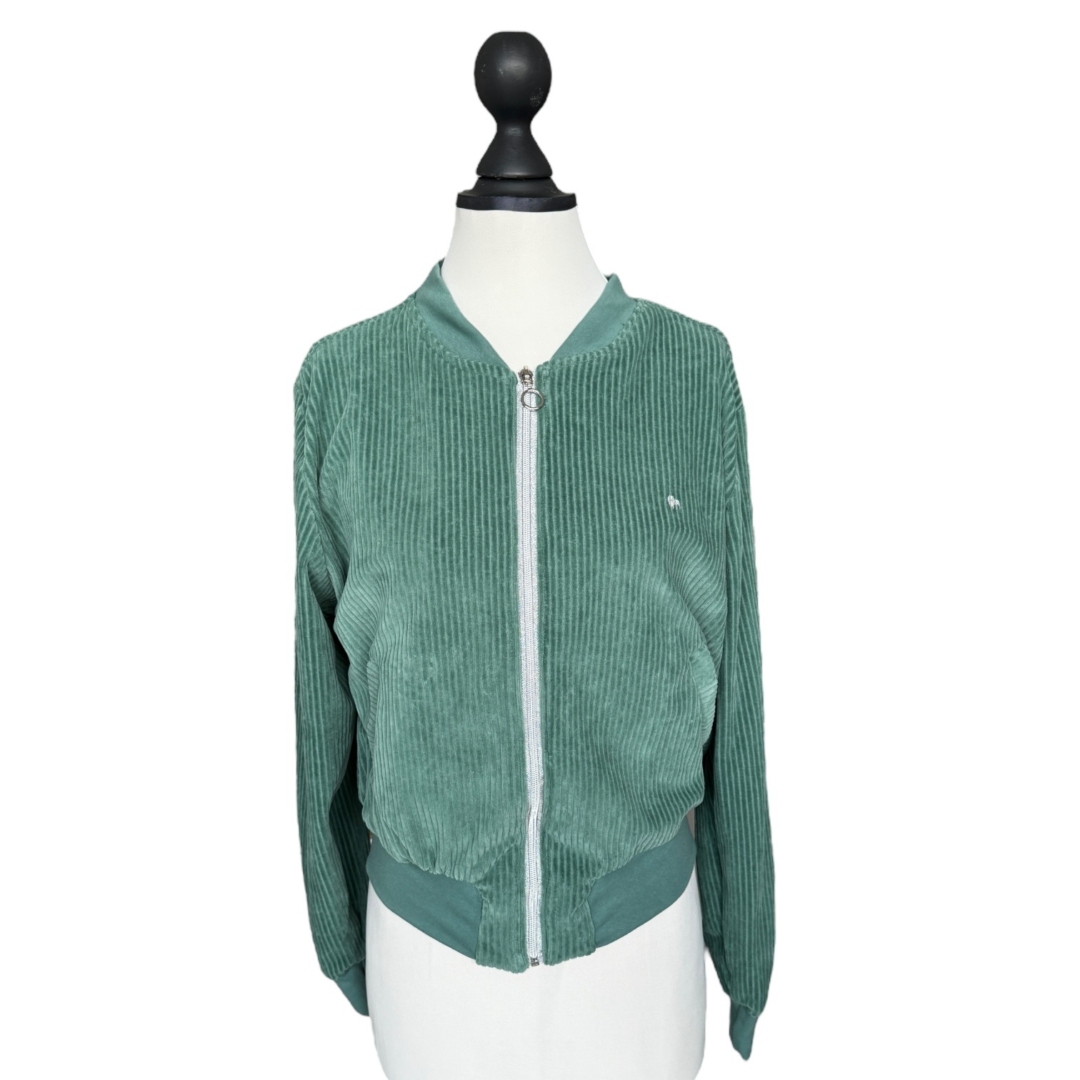 BIO Damen Blouson Cord Jersey pazifikgrün