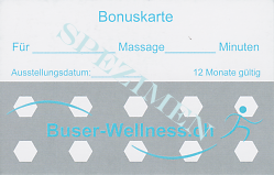 Bonuskarte, Buser wellness, Bohnygasse 22, 4460 Gelterkinden