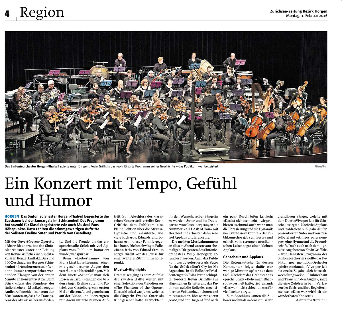 Zuerichsee-Zeitung / Februar 2016