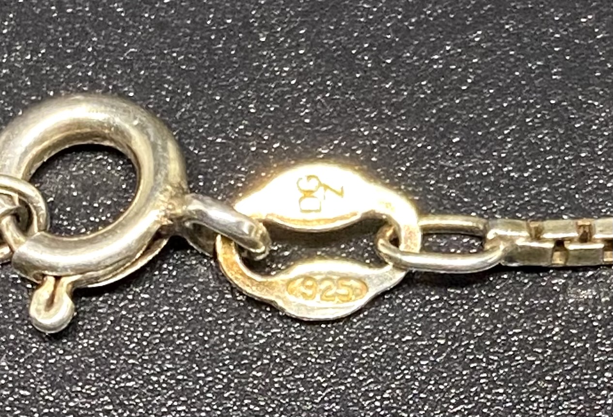 Silber Halskette (925er) mit Anhänger (800er) Sternzeichen Skorpion