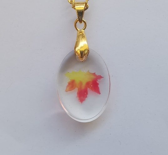 2180 - Yellow Red Leaf Ellipse