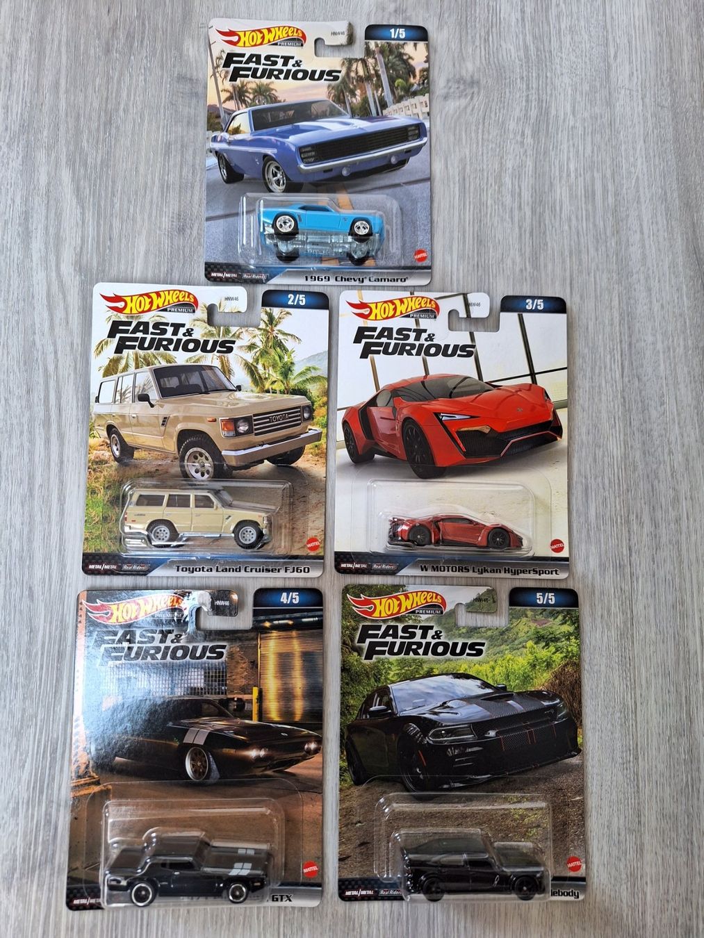 Komplettes Set Hot Wheels Premium 2023 Fast & Furious