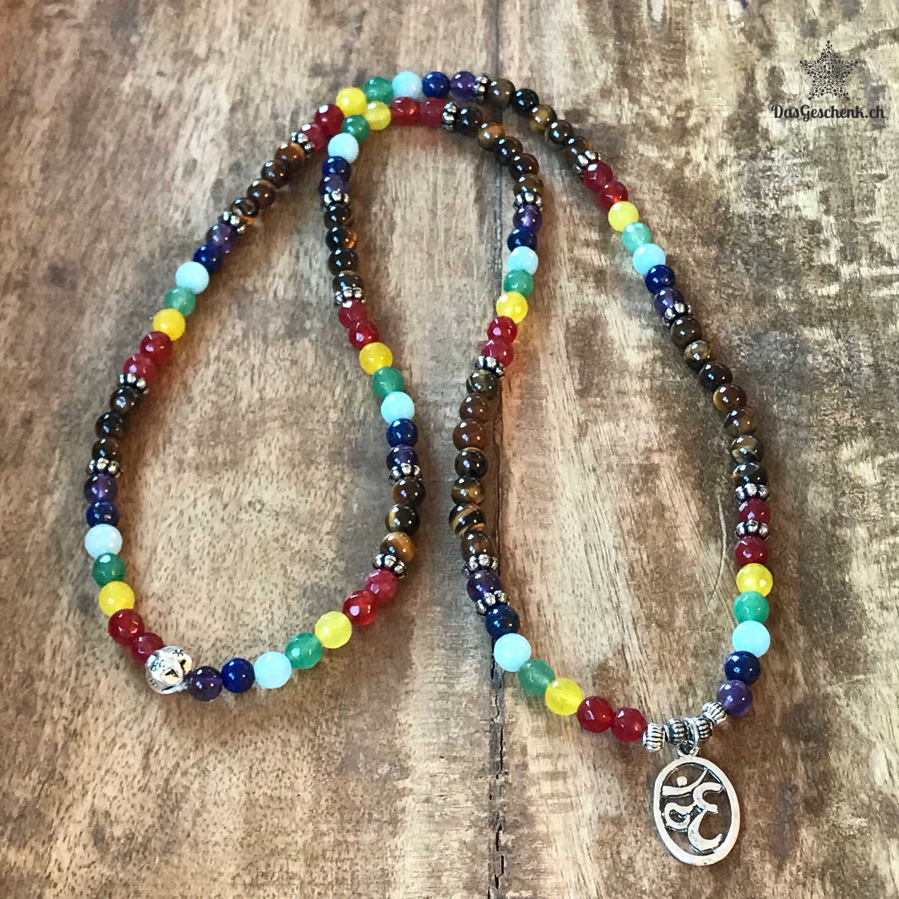 Halskette "Chakra" mit 7 Farben.
