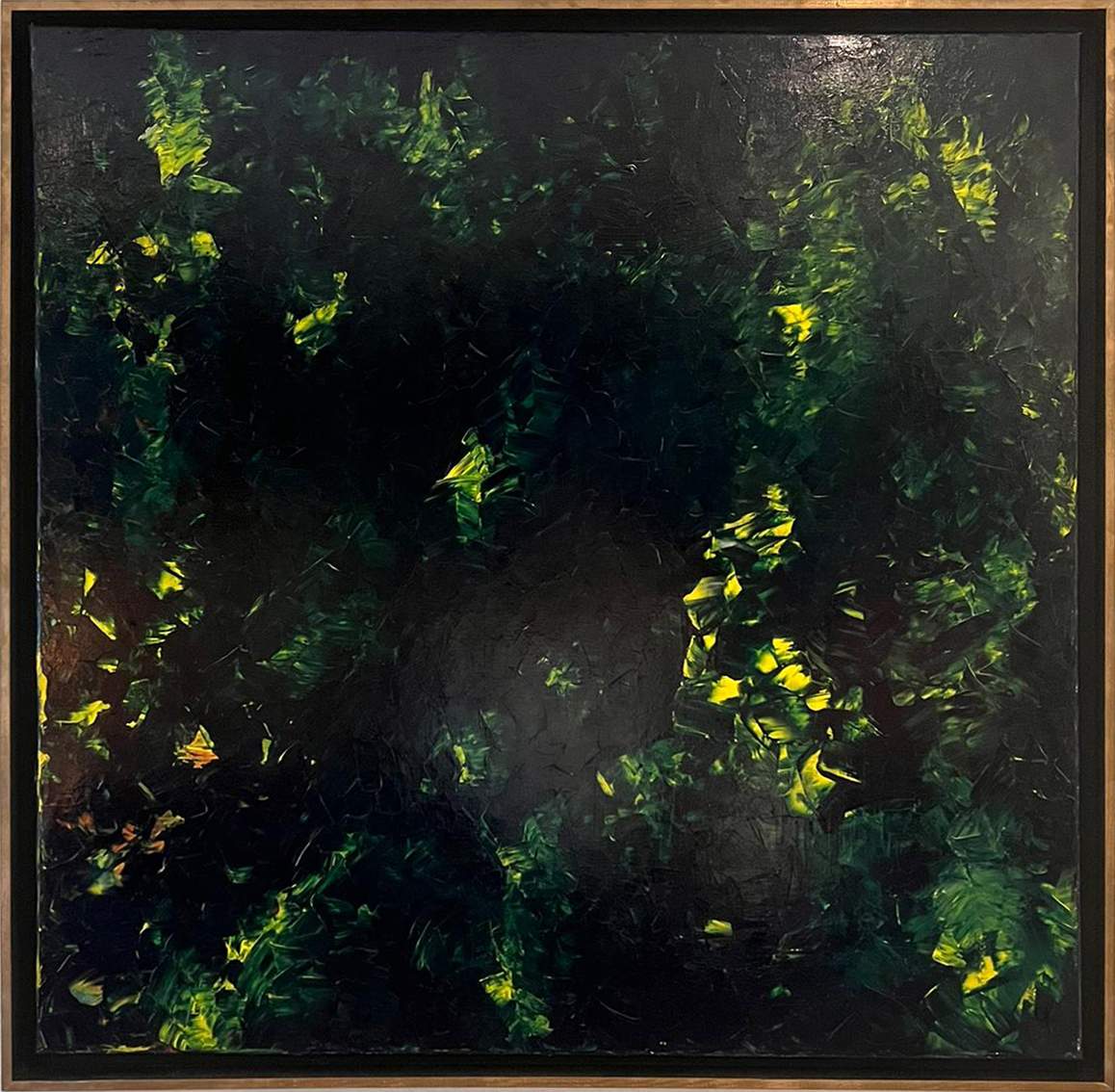 Abstract painting green forest - Peinture abstraite foret vert