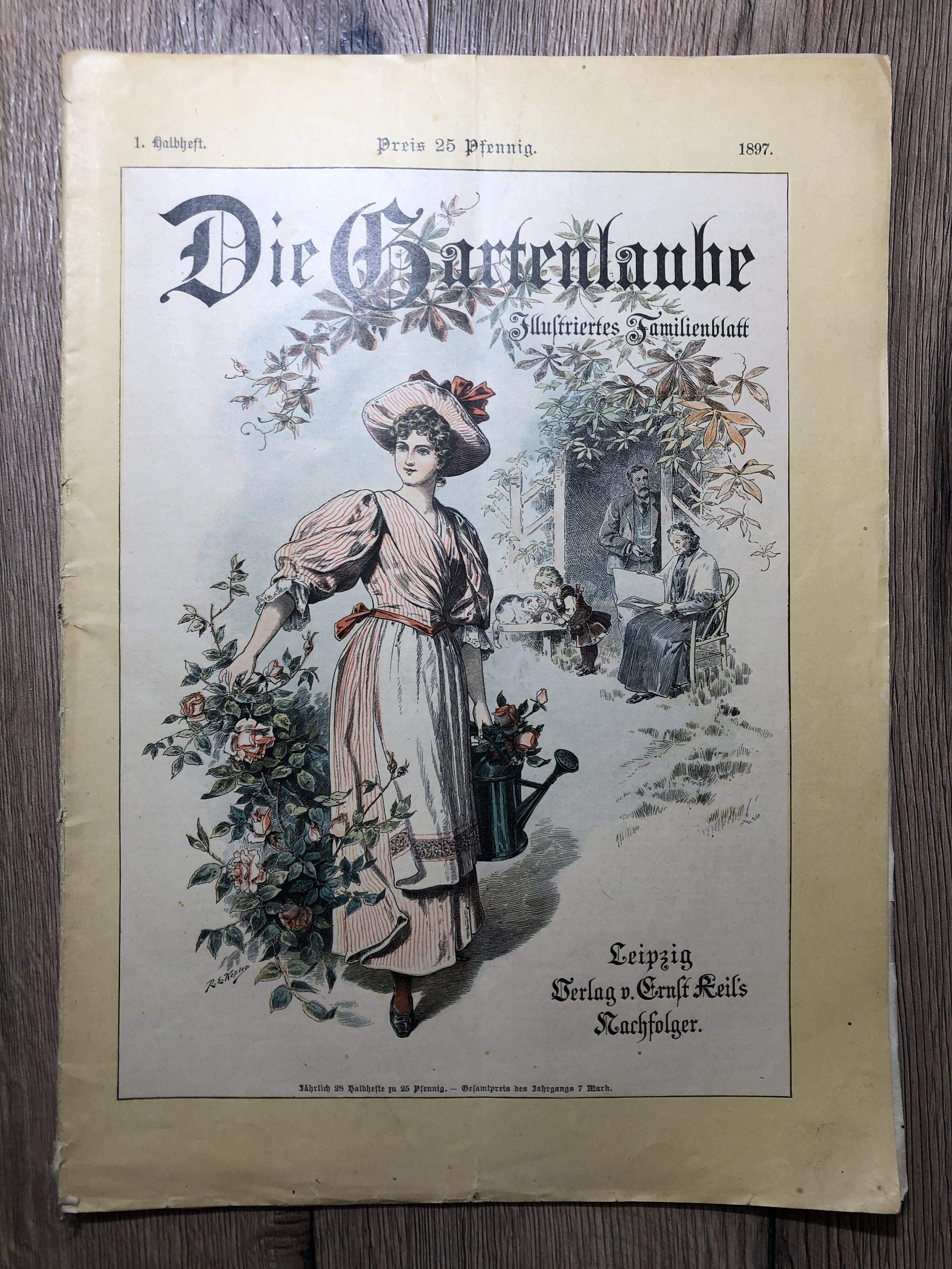 2 Hefte "Die Gartenlaube, Illustrierte Familienblatt" von 1897/98