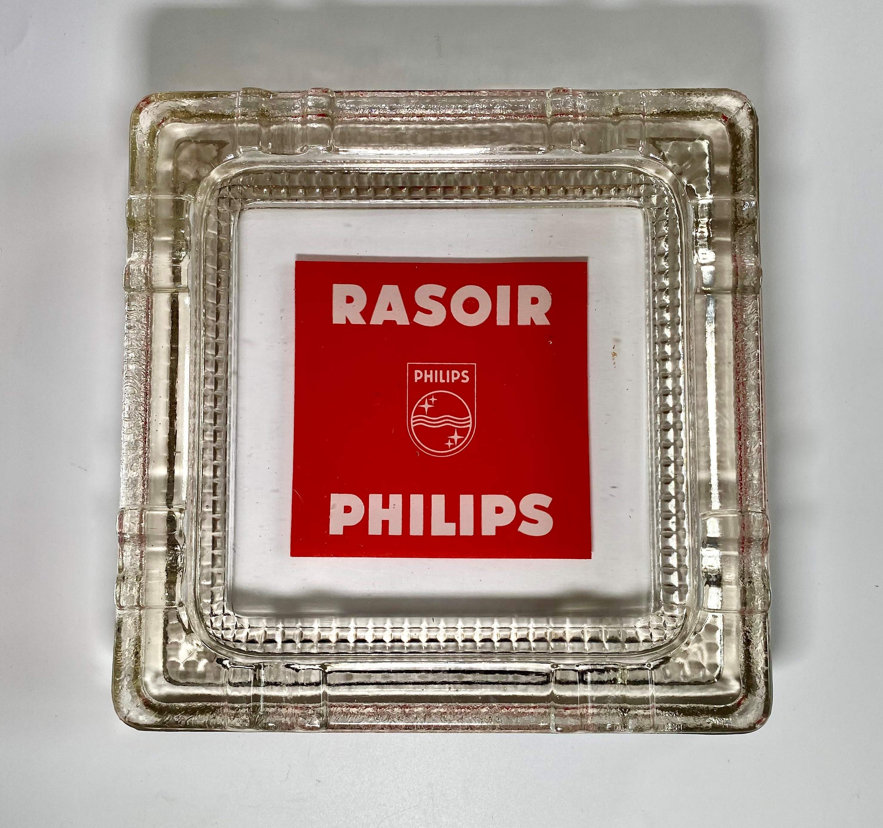 Glas Aschenbecher von Philips