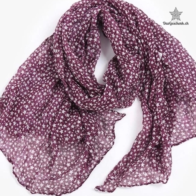 Schal mit kleinen Sternen - in 6 Farben erhältlich