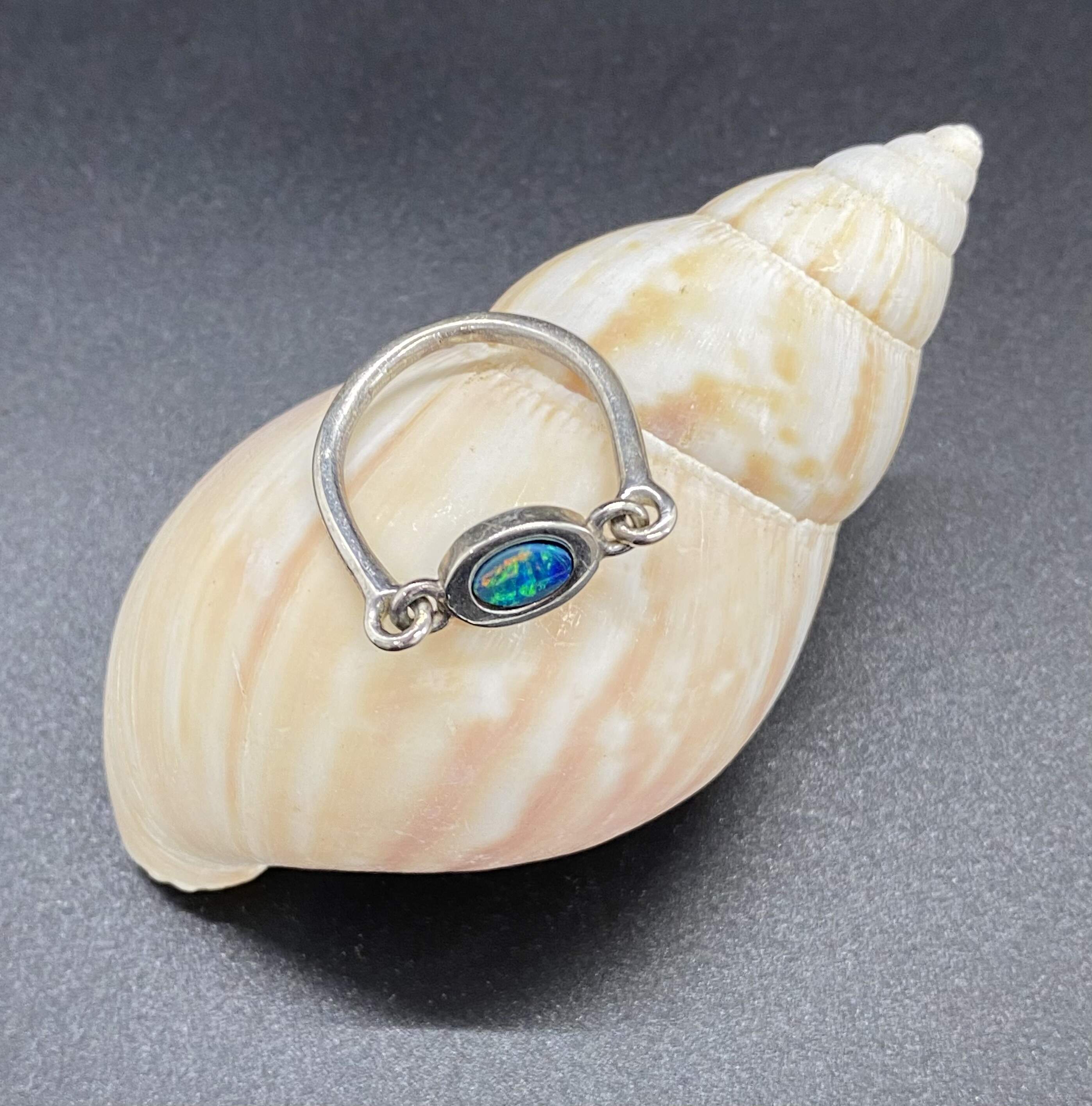Silber (925er) Fingerring mit Opal