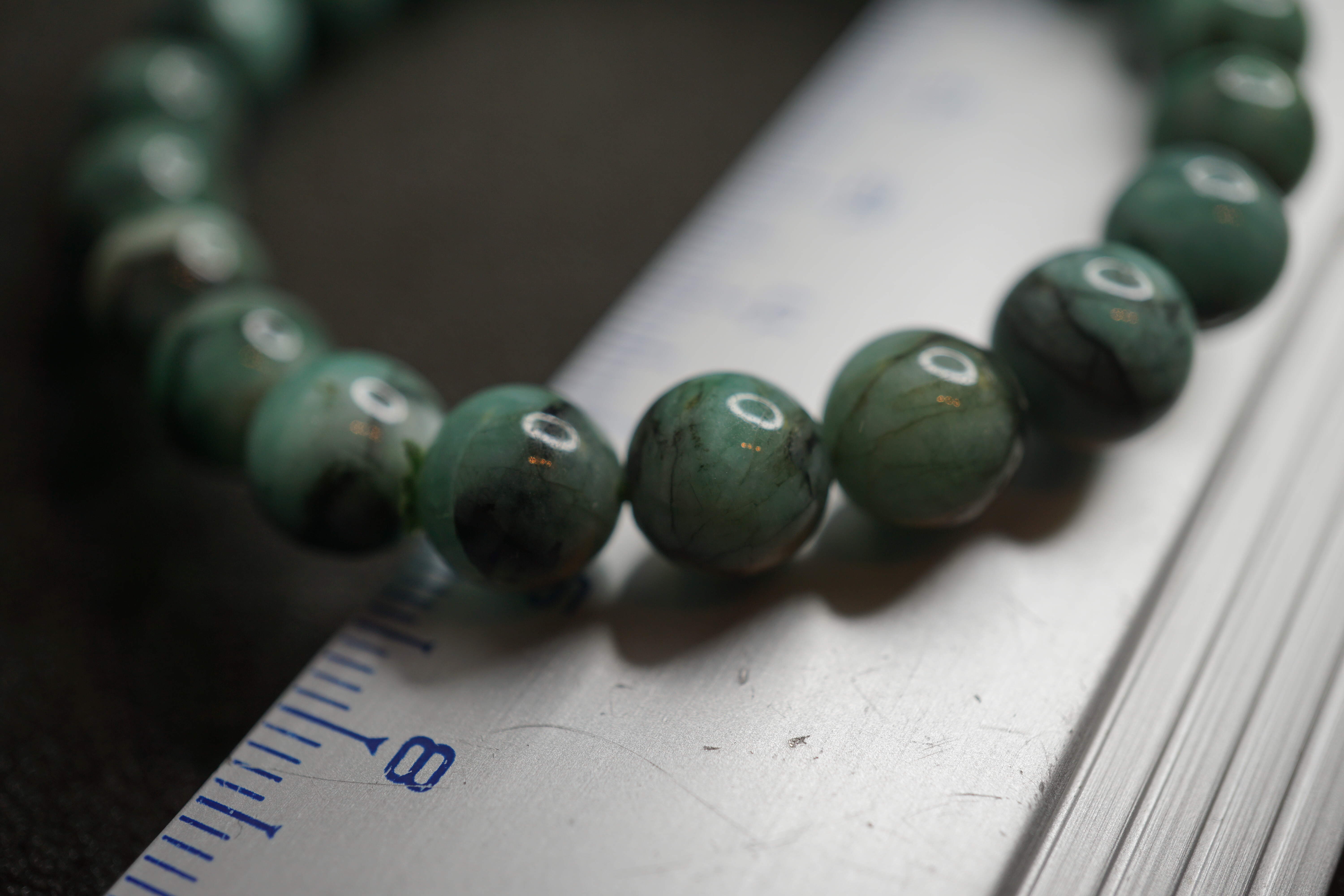 Smaragd 8mm Armband