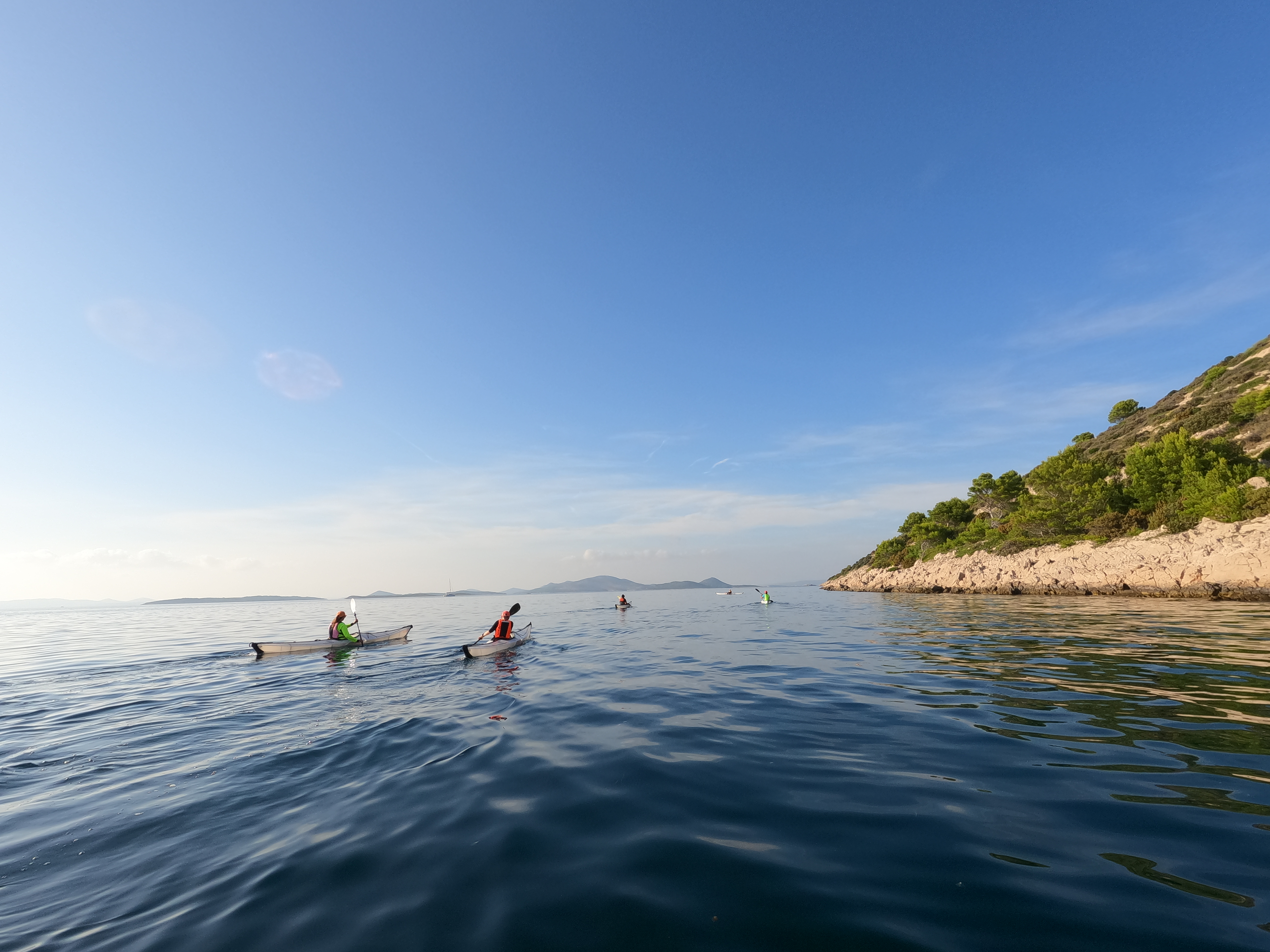 Gruppe Oru kayak Paddler in Kroatien