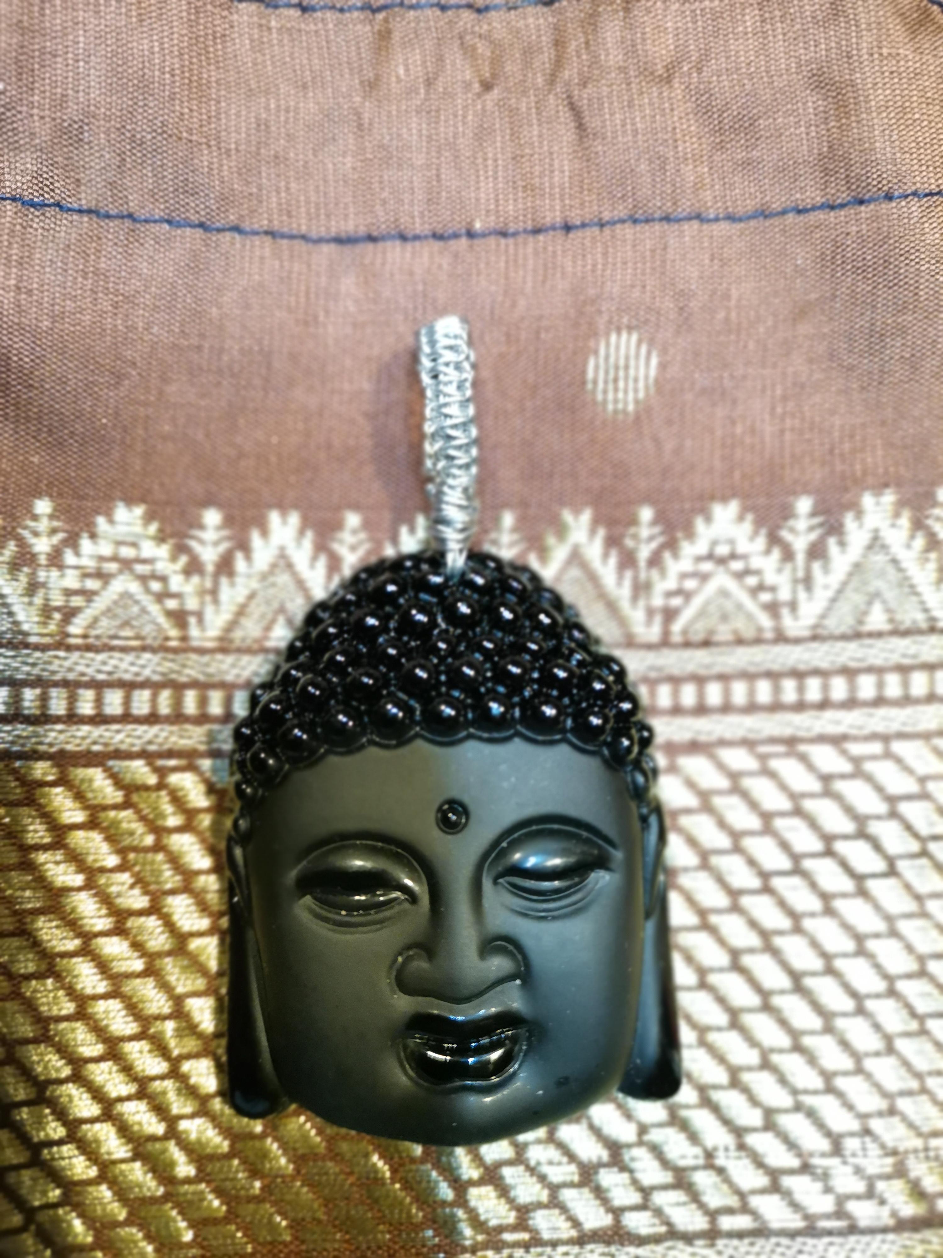 Buddha Anhänger Onyx schwarz