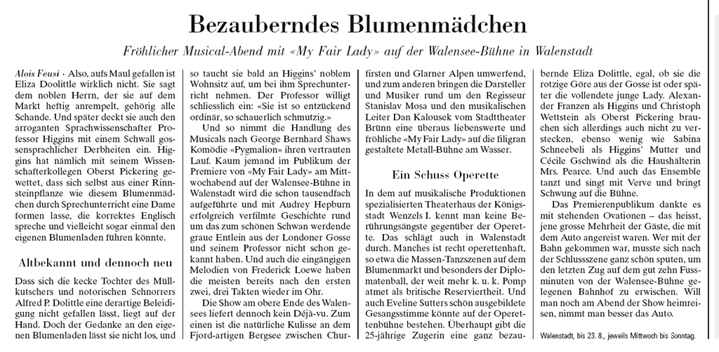 Neue Zuercher Zeitung / Juli 2014