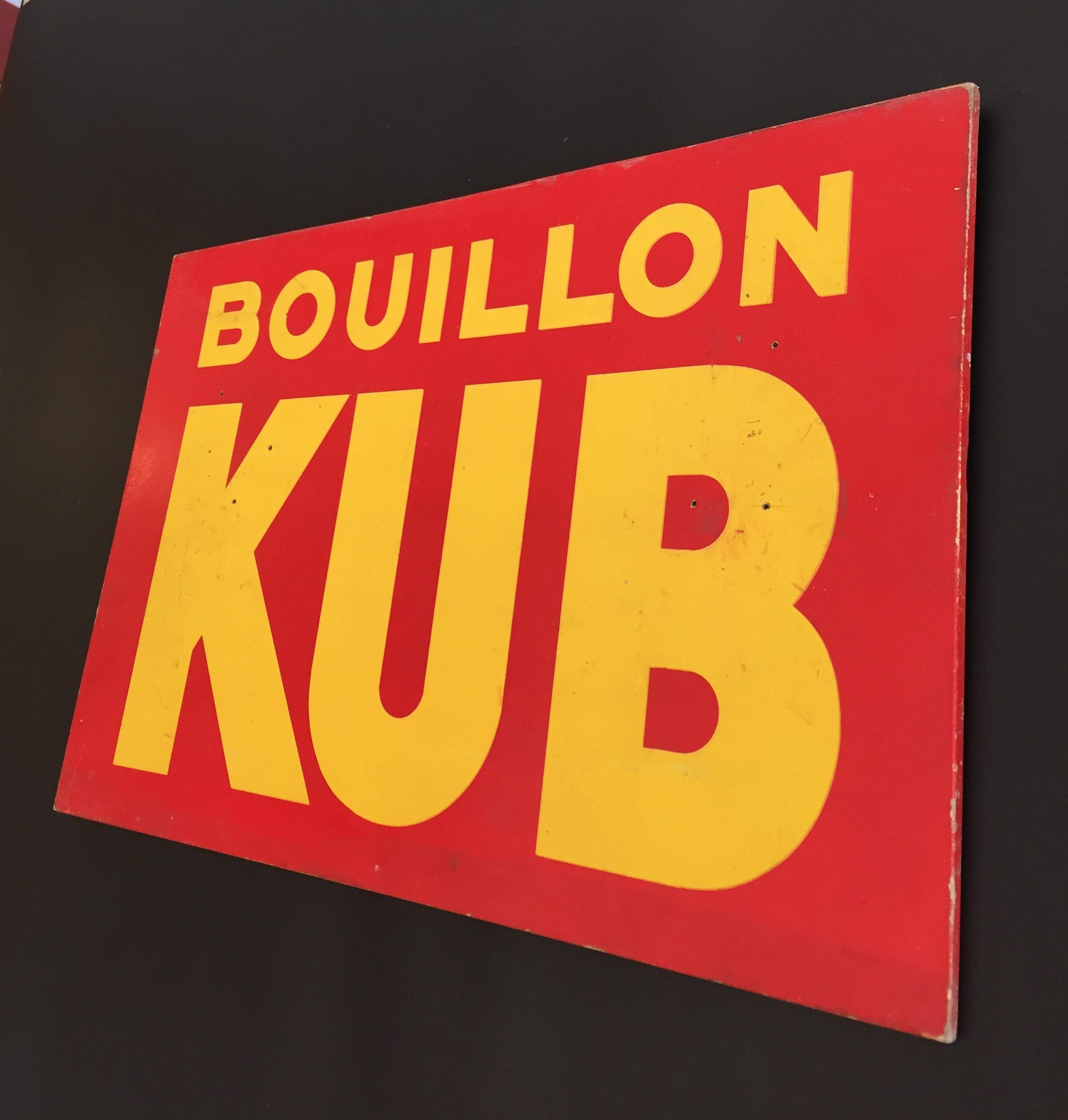 Holzschild KUB Bouillon