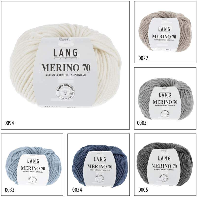 Merino 70 Lang Yarns, diverse Farben